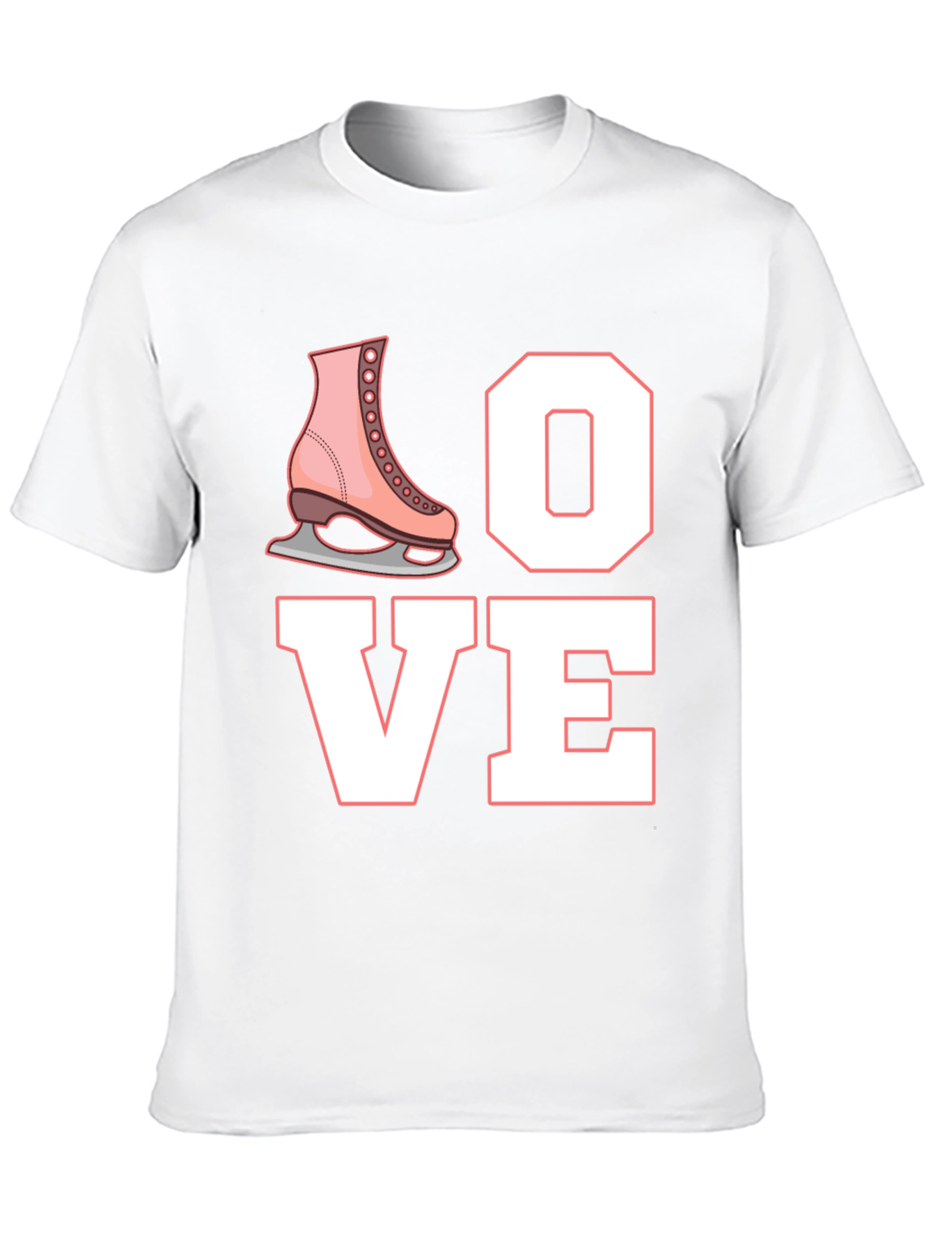 Love Ice Skating T-Shirt Black Cotton Blend