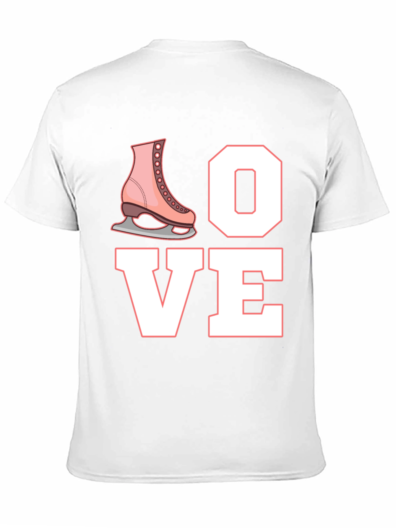 Love Ice Skating T-Shirt Black Cotton Blend