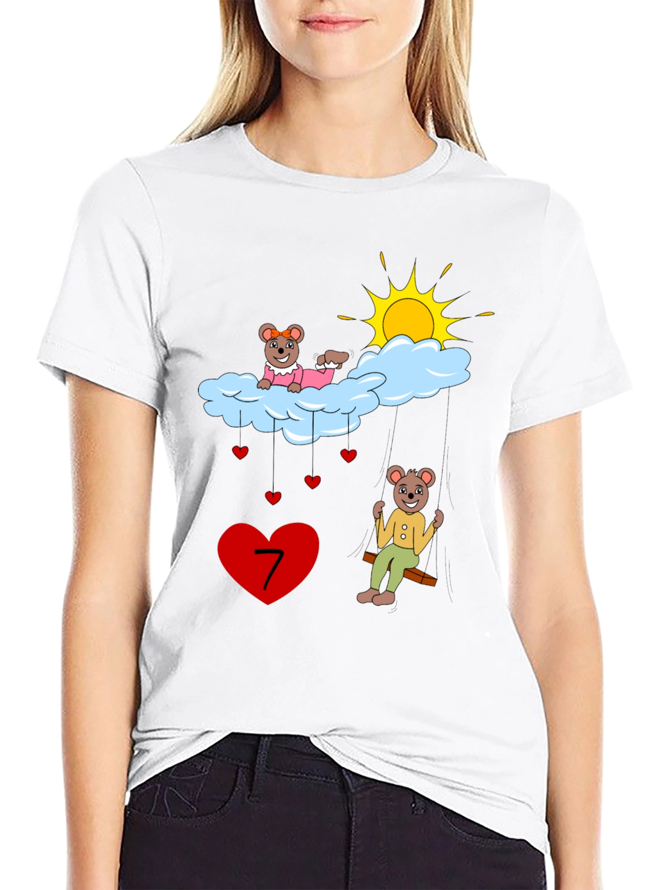 Cute Cartoon 7th Birthday T-Shirt