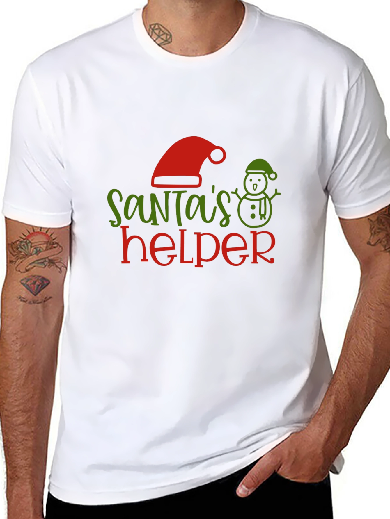 Santas Helper Holiday Graphic Tee