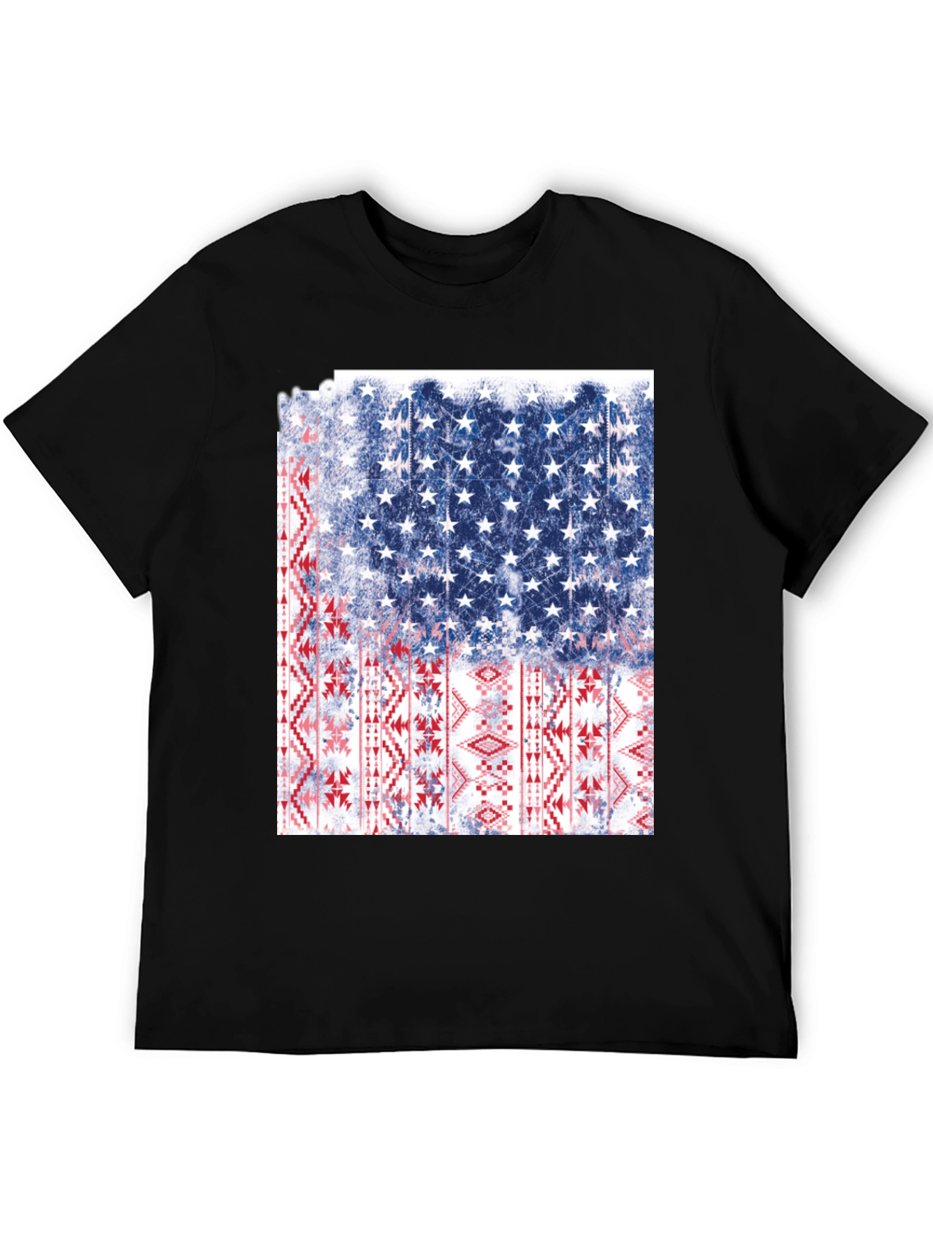 American Flag Aztec Graphic T-Shirt