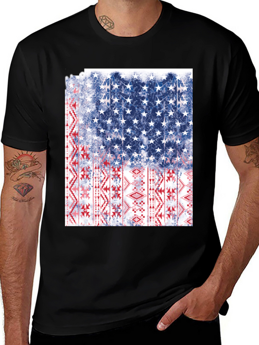 American Flag Aztec Graphic T-Shirt