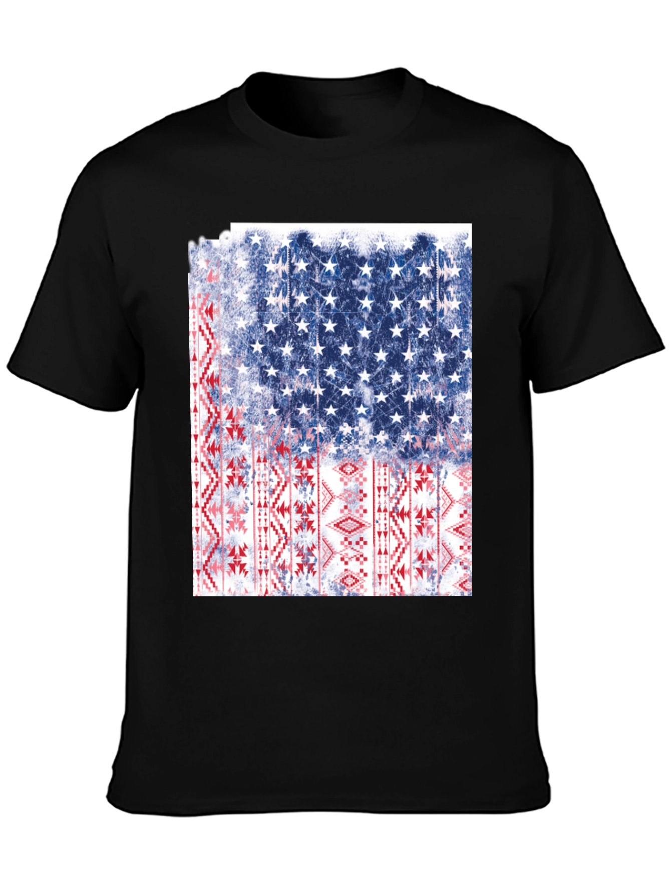 American Flag Aztec Graphic T-Shirt
