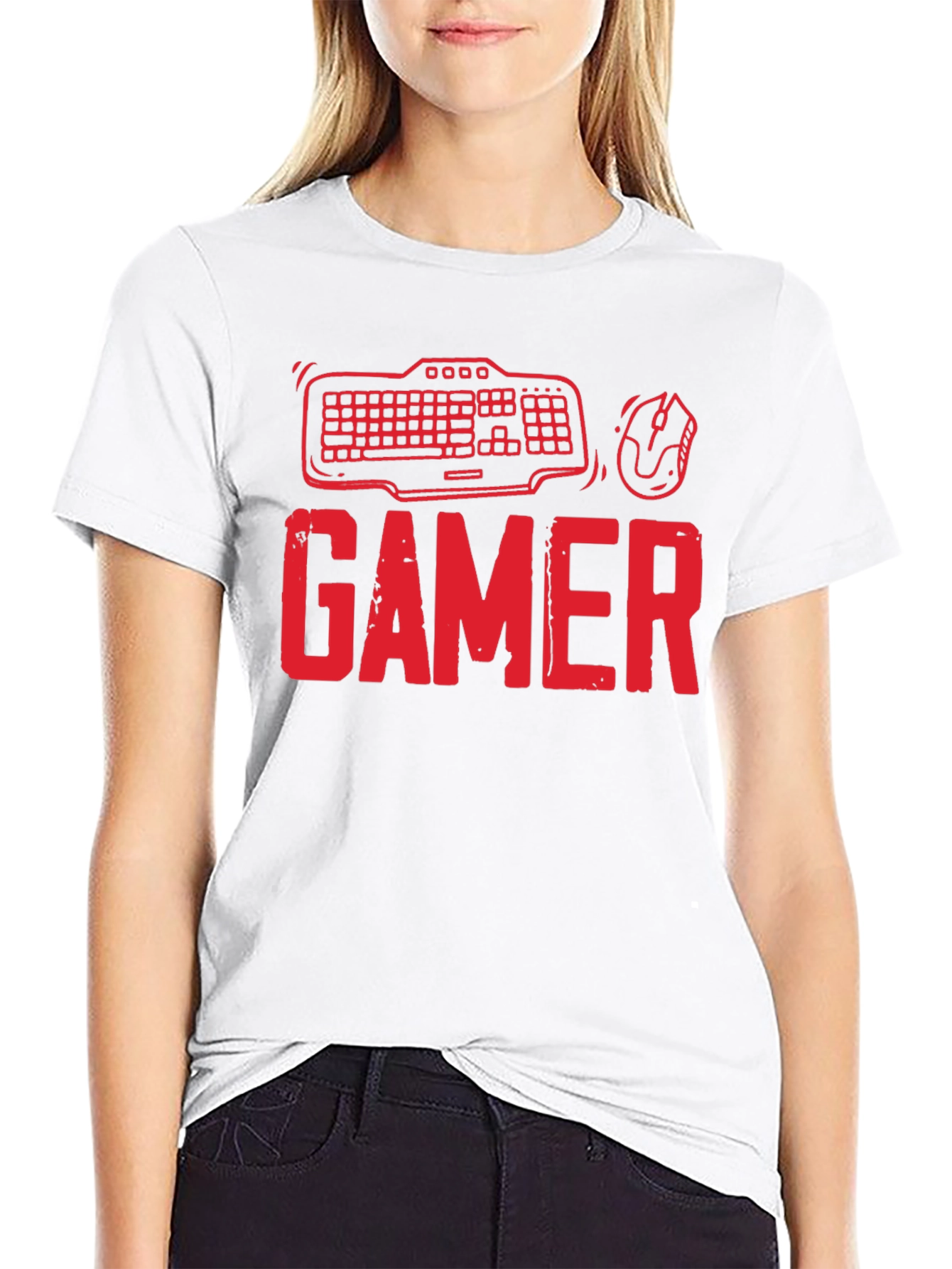 Gamer T-Shirt - Keyboard and Mouse Design
