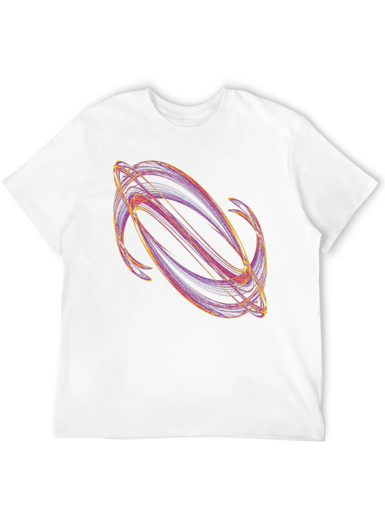 Abstract Swirl Graphic Black T-Shirt
