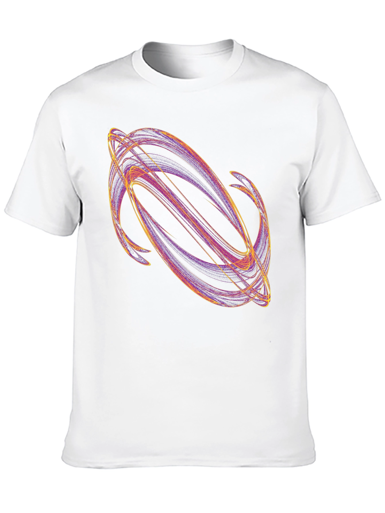 Abstract Swirl Graphic Black T-Shirt