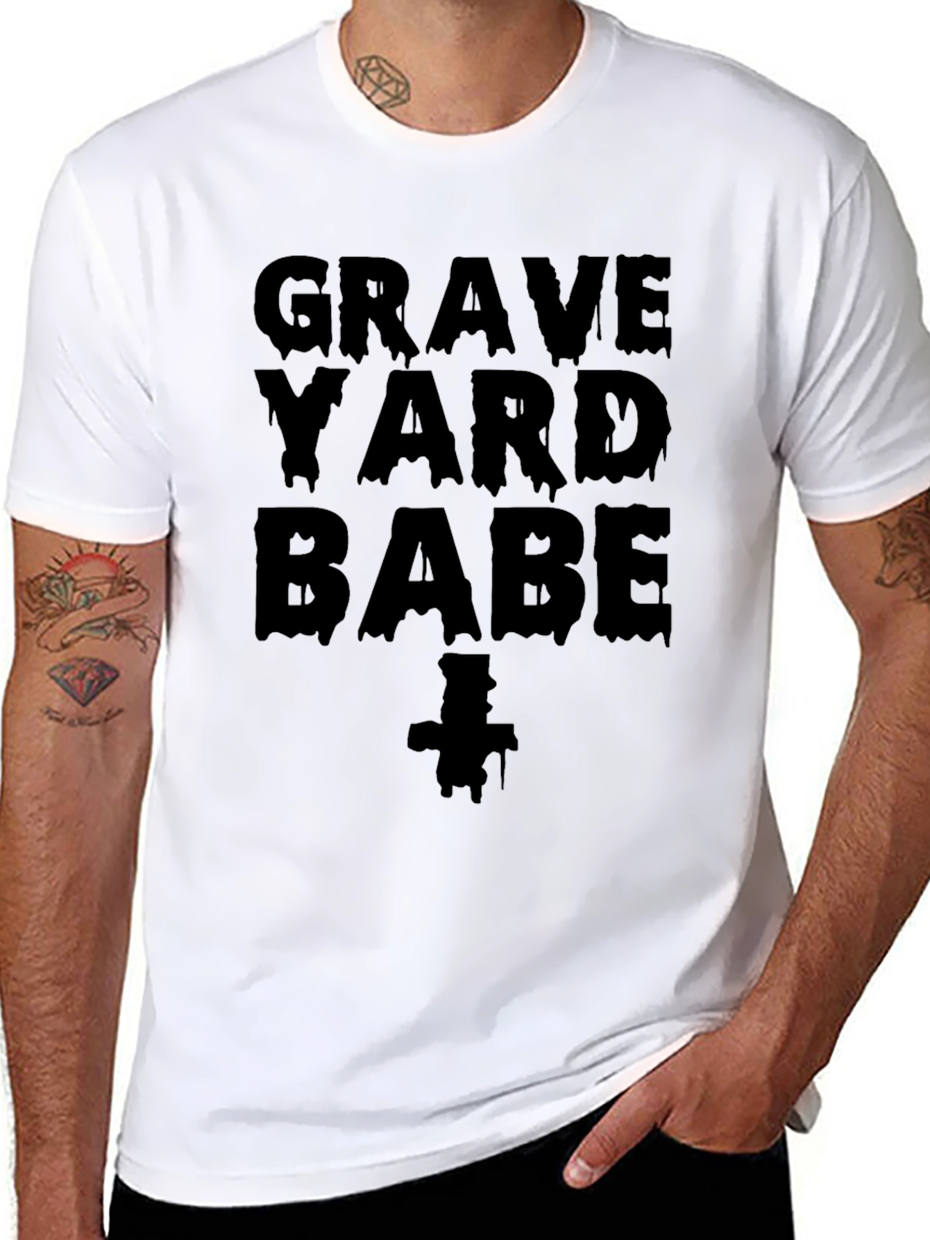 Graveyard Babe Graphic Tee - Black