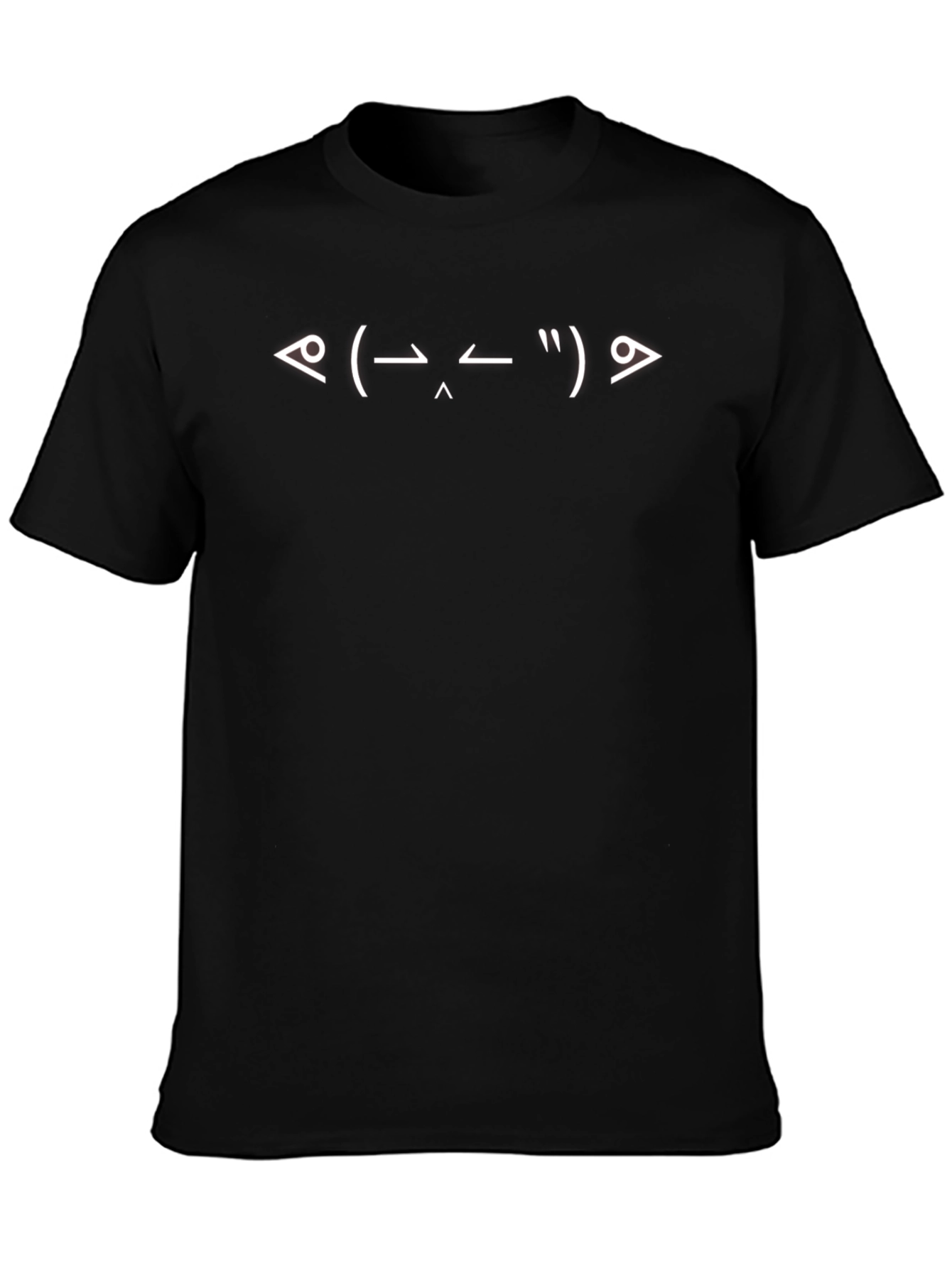Funny Emoticon Black T-Shirt for Men