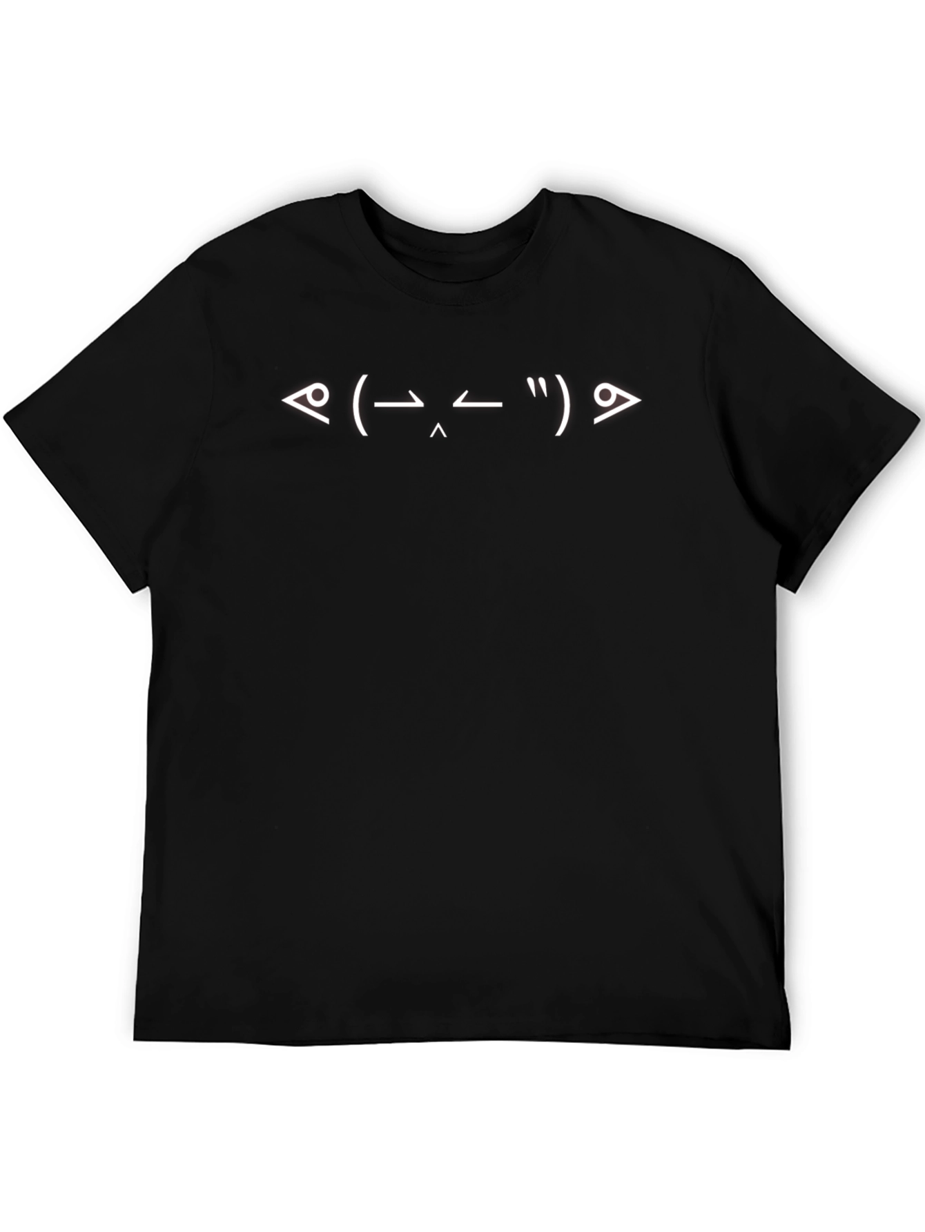 Funny Emoticon Black T-Shirt for Men