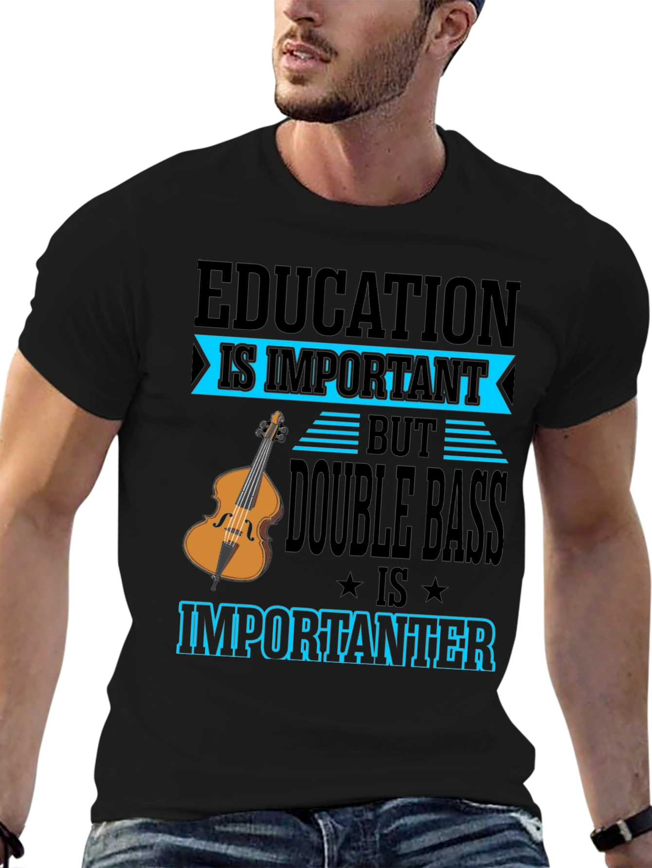 Education vs Double Bass T-Shirt