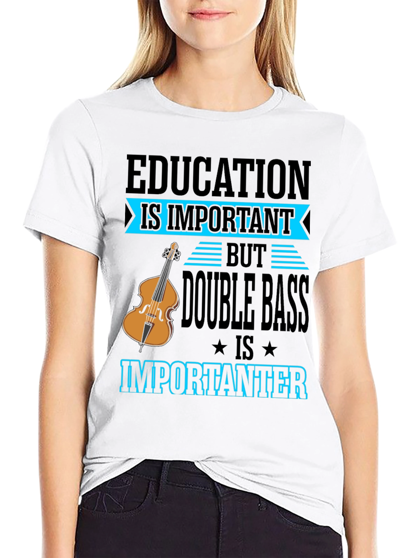 Education vs Double Bass T-Shirt