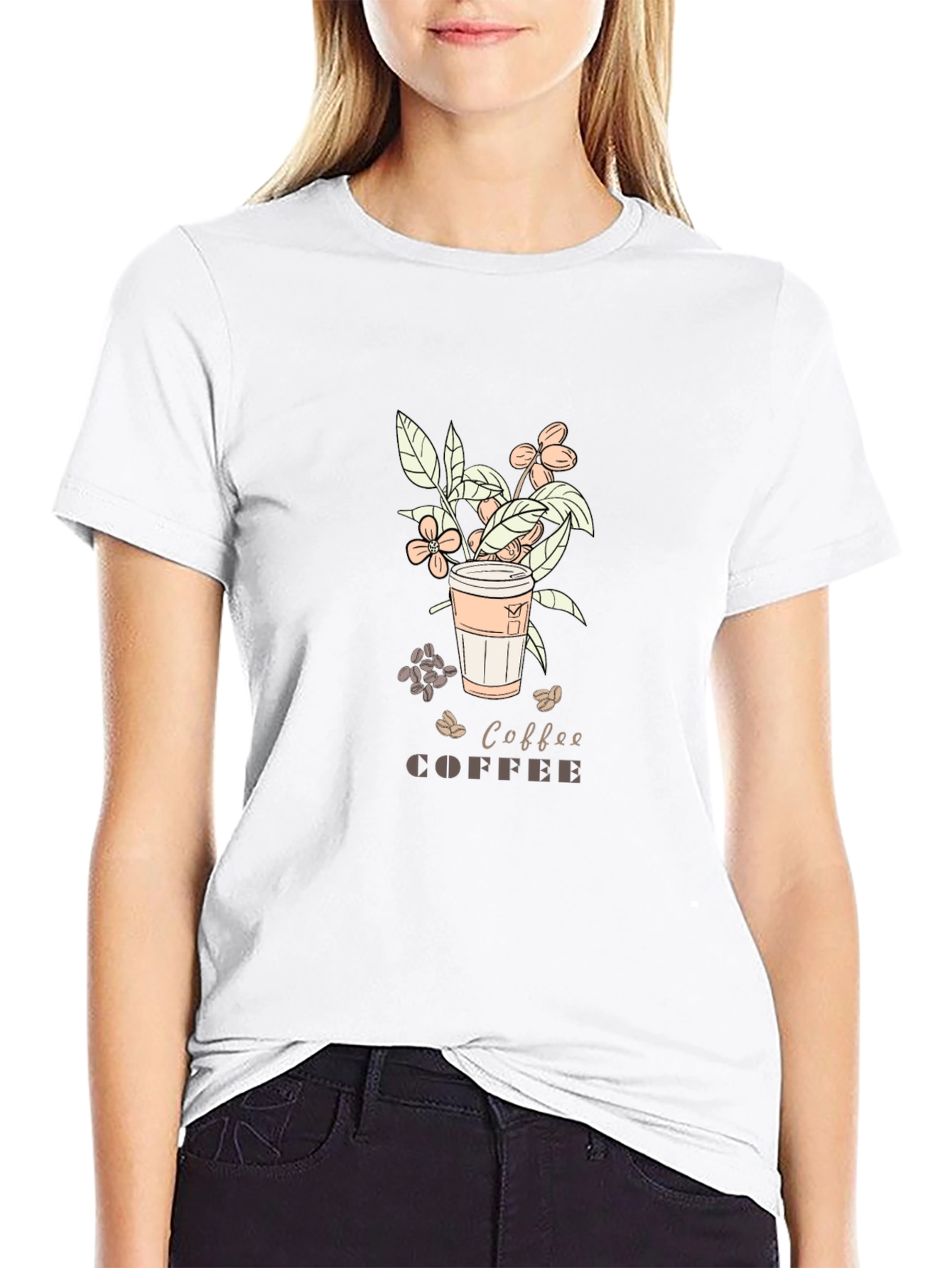 Coffee Lover T-Shirt - Graphic Print Soft Cotton Blend