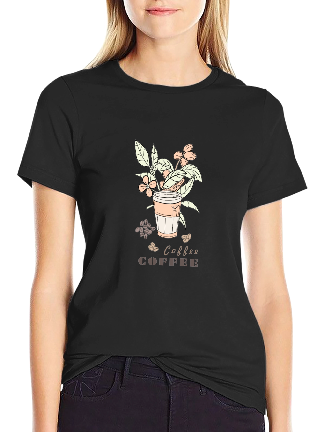 Coffee Lover T-Shirt - Graphic Print Soft Cotton Blend