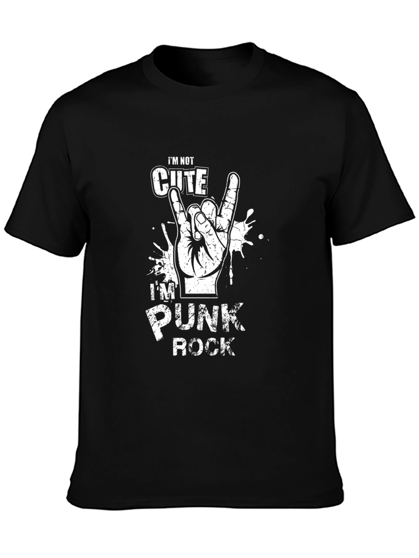 Punk Rock Graphic T-Shirt - Devil Horns Hand