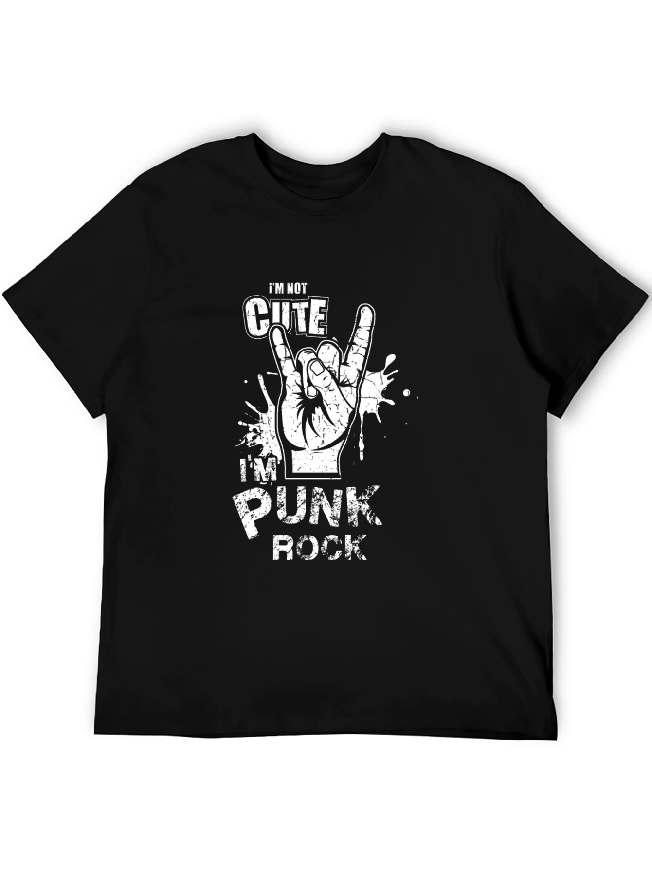 Punk Rock Graphic T-Shirt - Devil Horns Hand