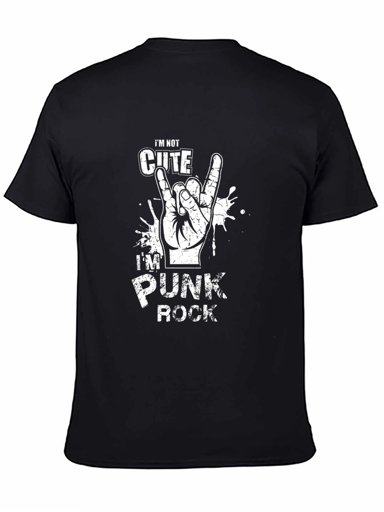 Punk Rock Graphic T-Shirt - Devil Horns Hand