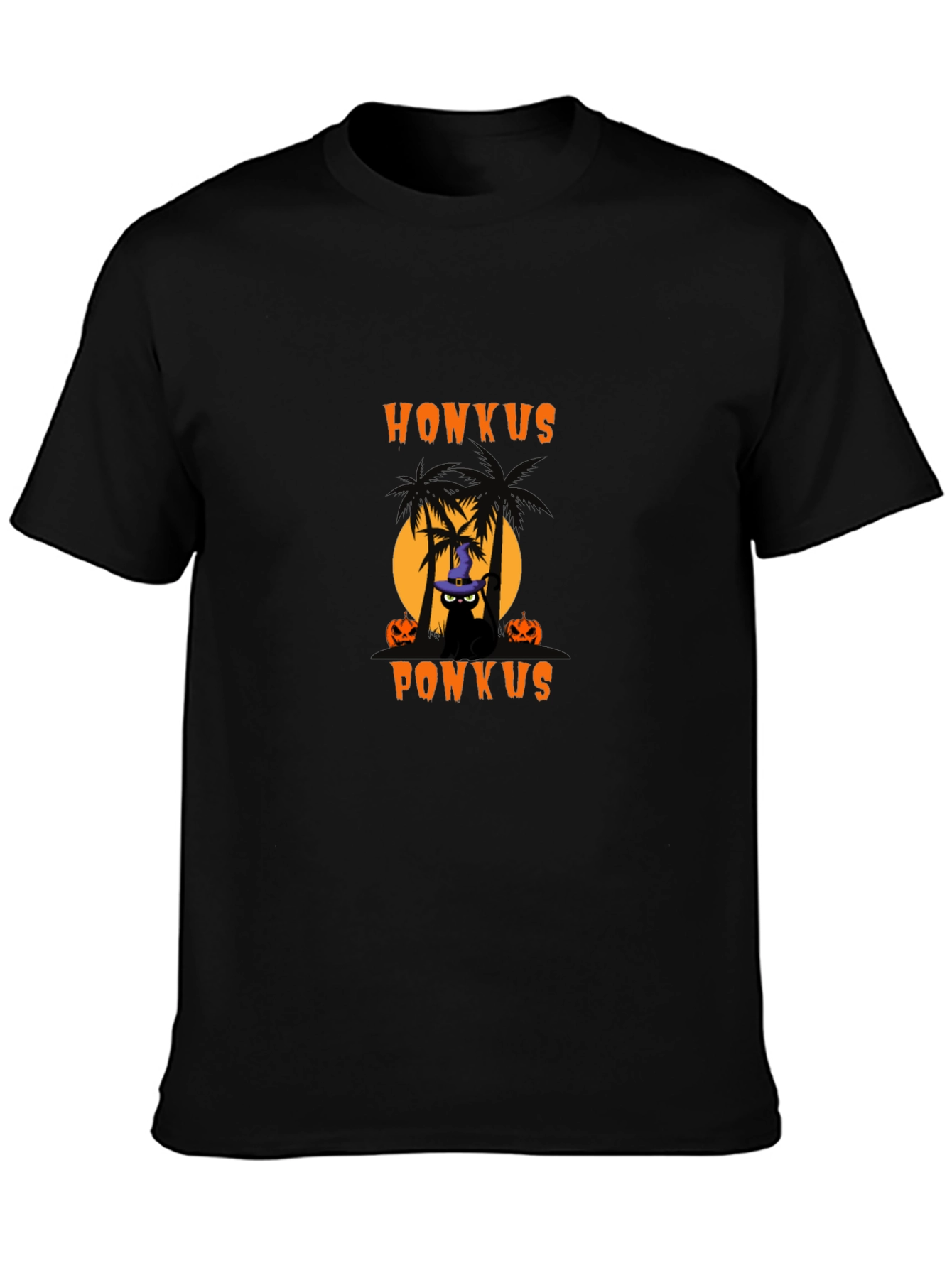 Honkus Ponkus Halloween Black Cat T-Shirt