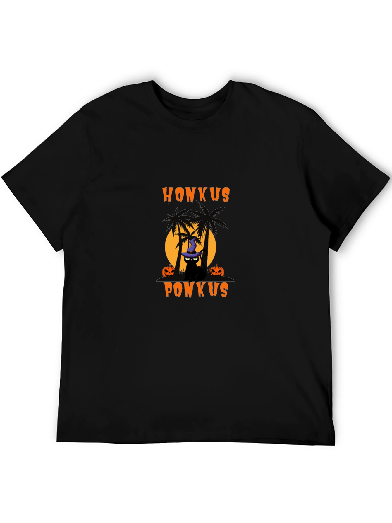 Honkus Ponkus Halloween Black Cat T-Shirt