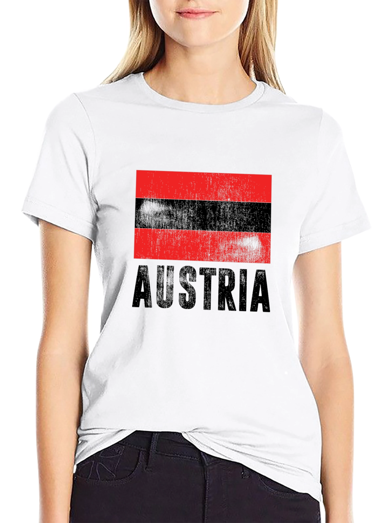 Austria Flag T-Shirt - Black Graphic Tee