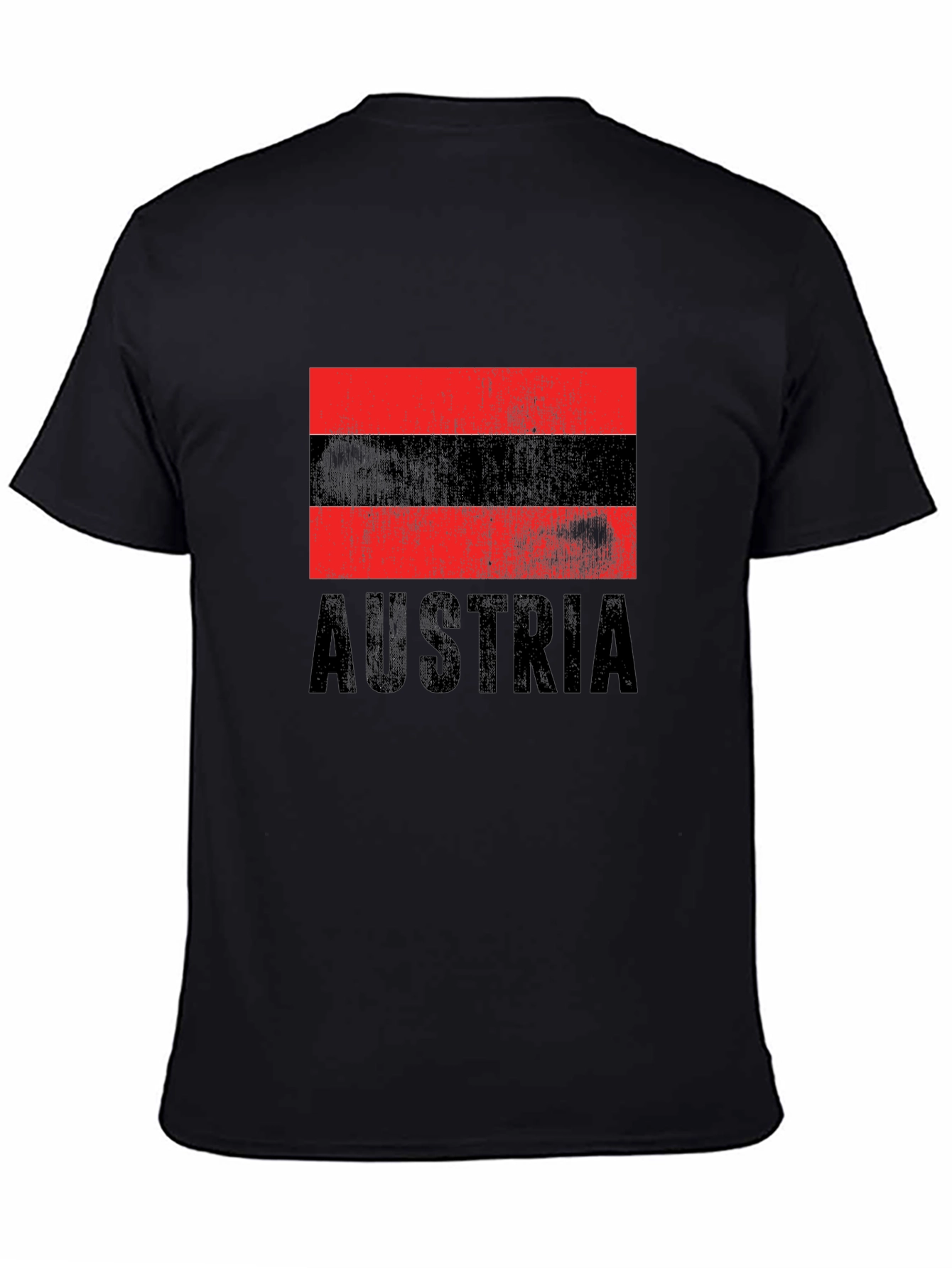 Austria Flag T-Shirt - Black Graphic Tee