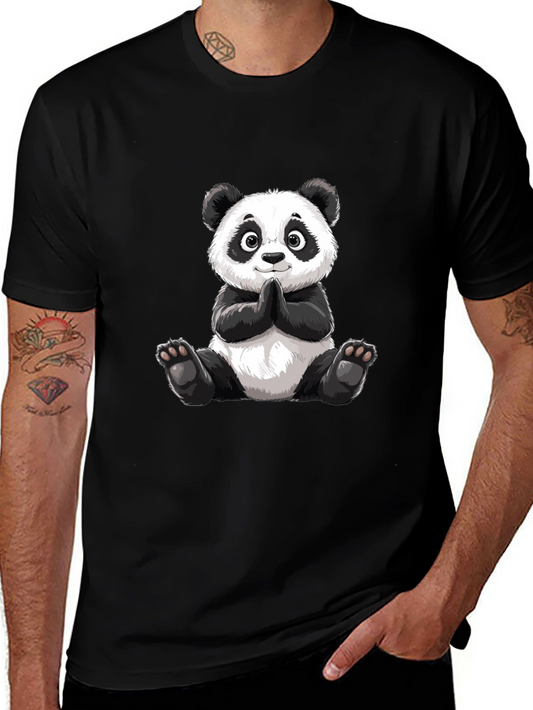Cute Panda Graphic Tee - Soft Cotton Blend