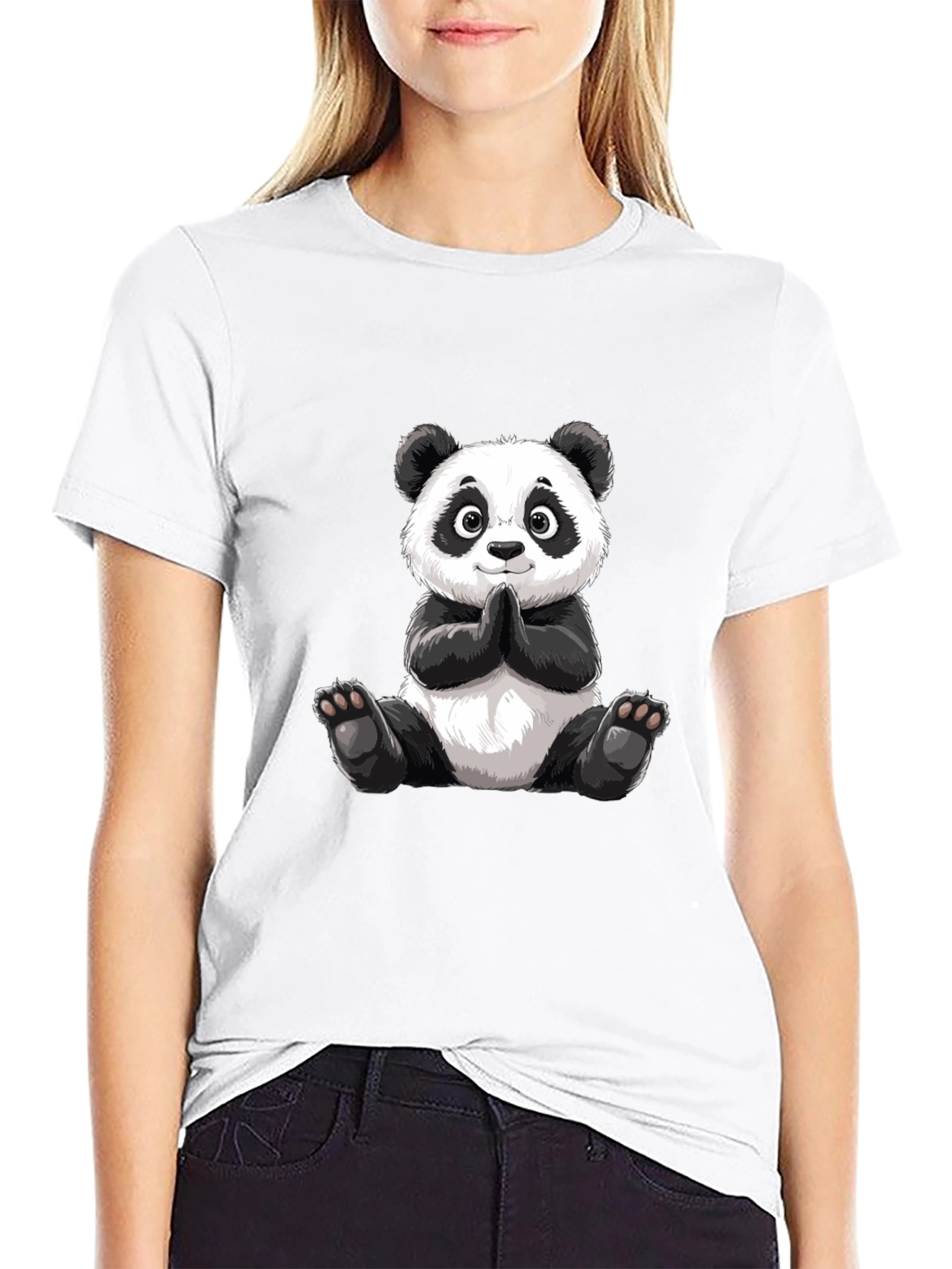 Cute Panda Graphic Tee - Soft Cotton Blend