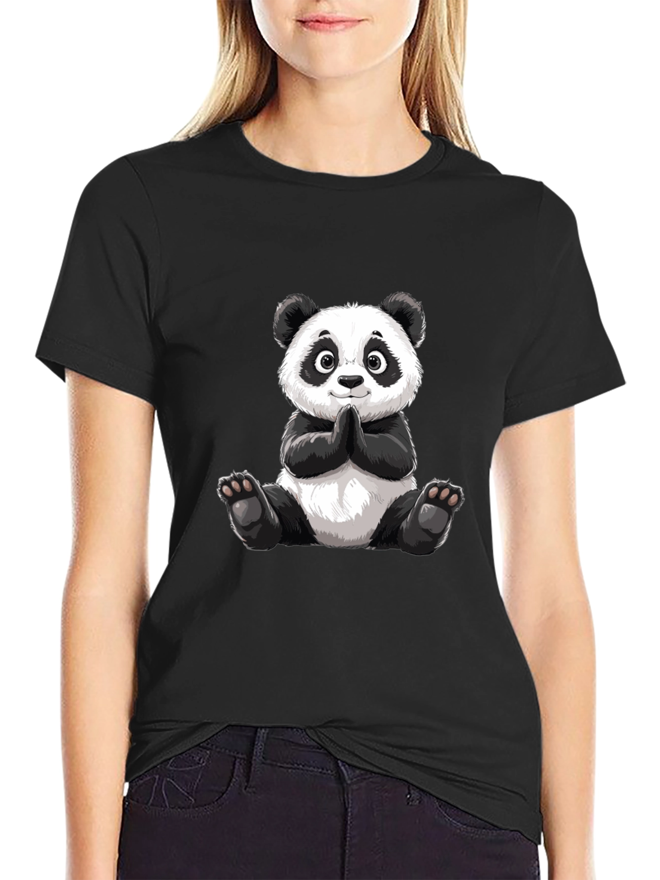 Cute Panda Graphic Tee - Soft Cotton Blend