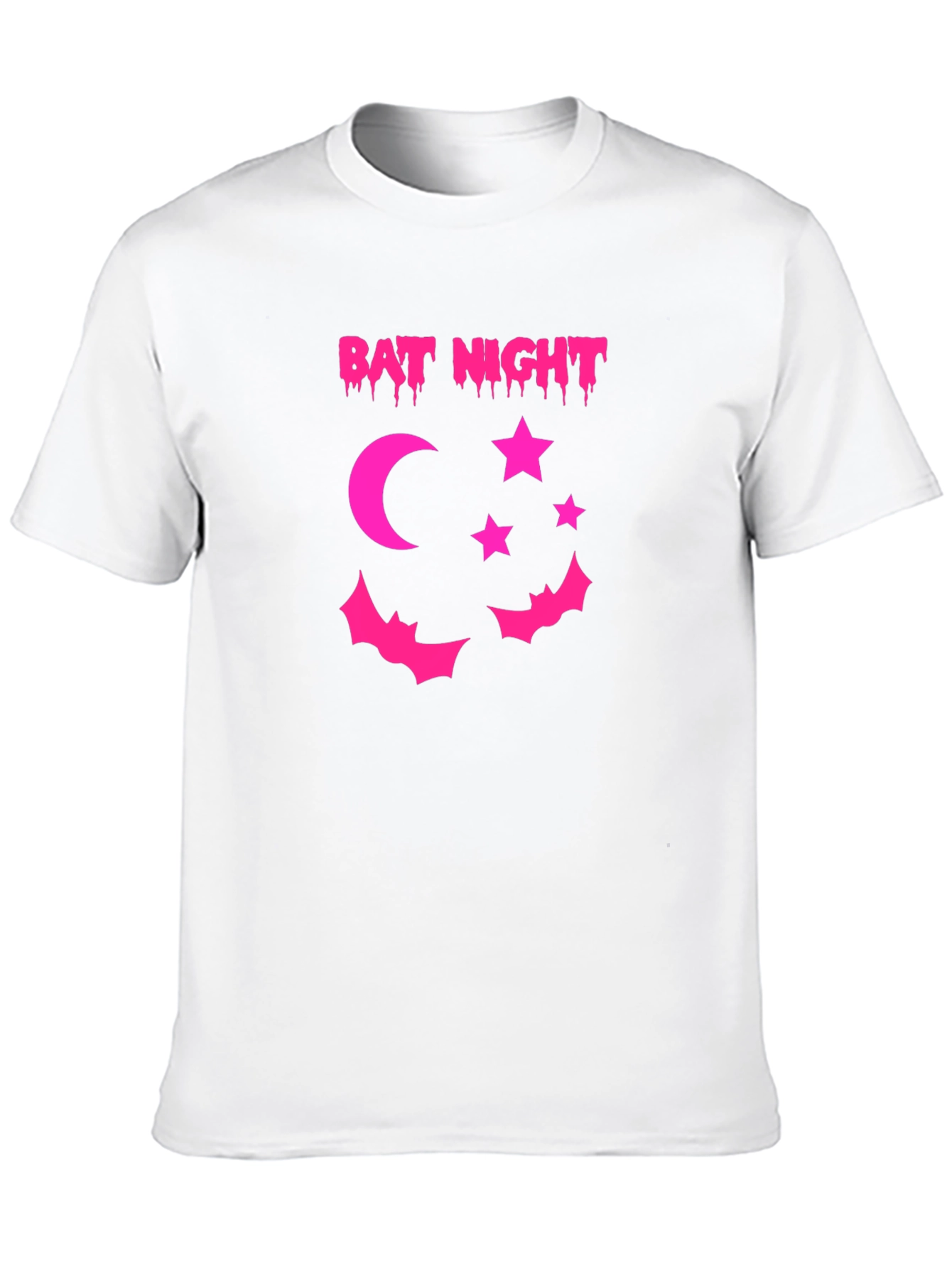 Bat Night Graphic Tee - Spooky Season Apparel