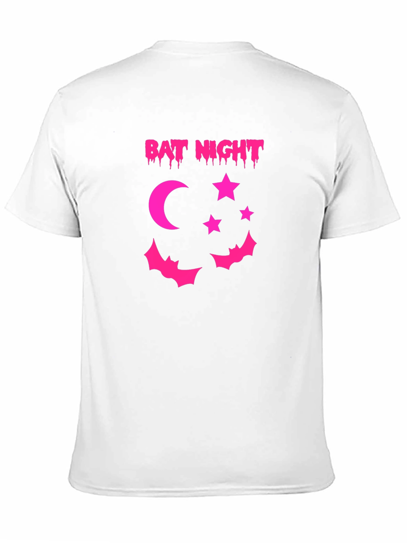 Bat Night Graphic Tee - Spooky Season Apparel