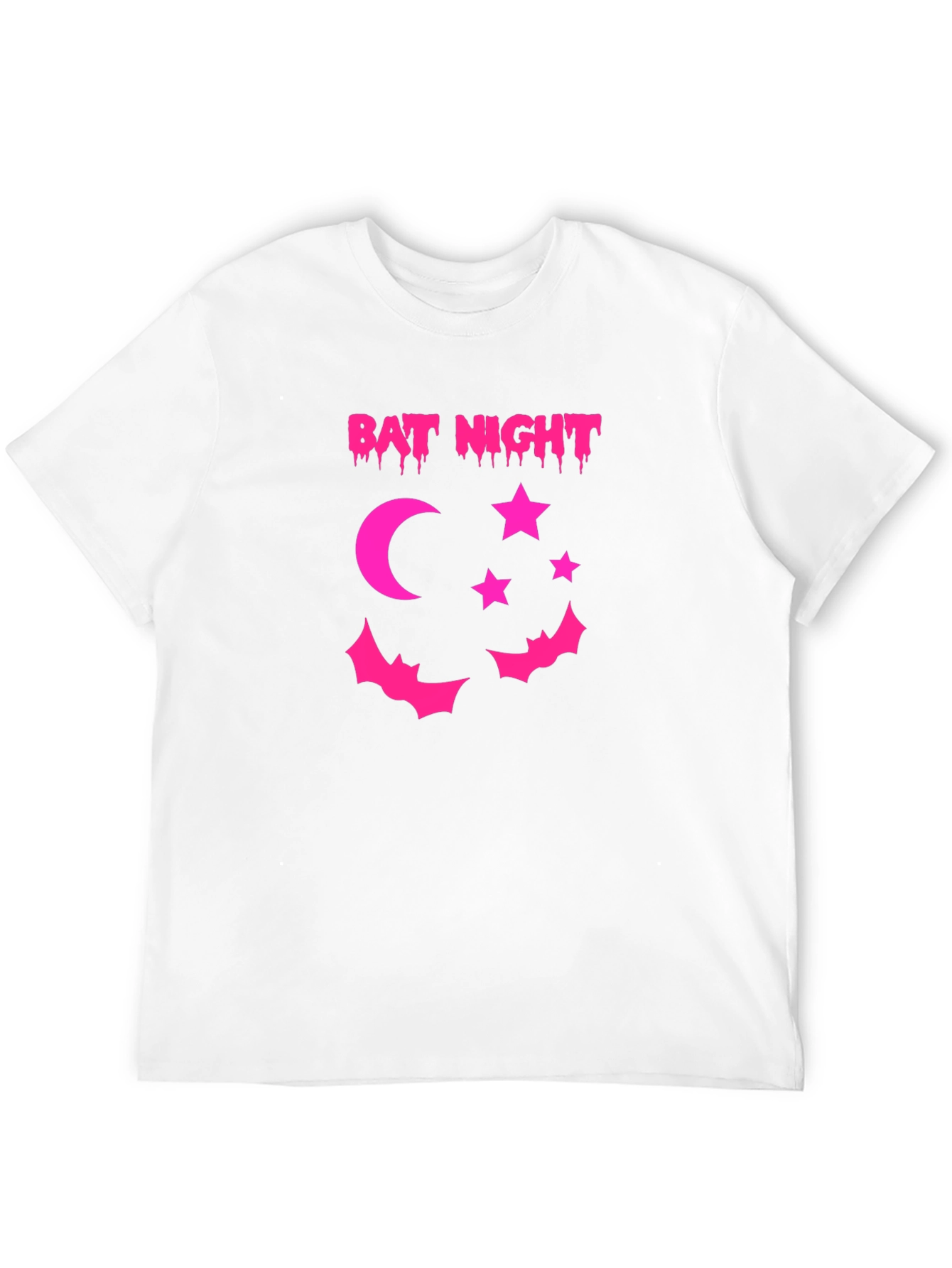 Bat Night Graphic Tee - Spooky Season Apparel