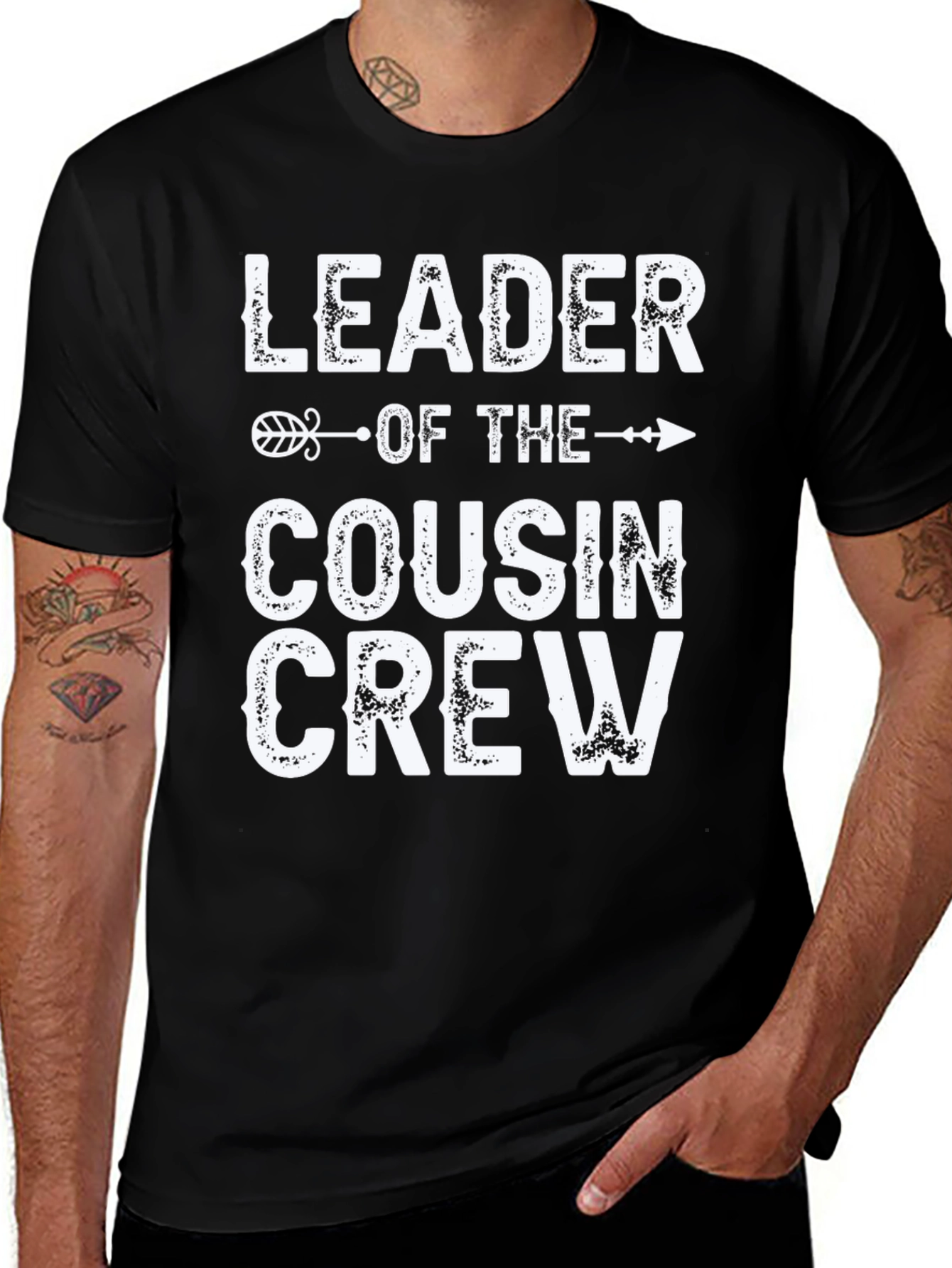 Leader of the Cousin Crew Black T-Shirt