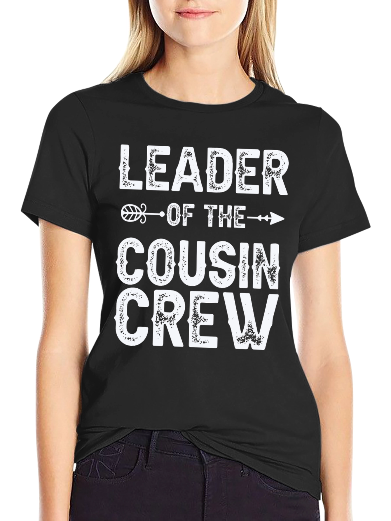 Leader of the Cousin Crew Black T-Shirt