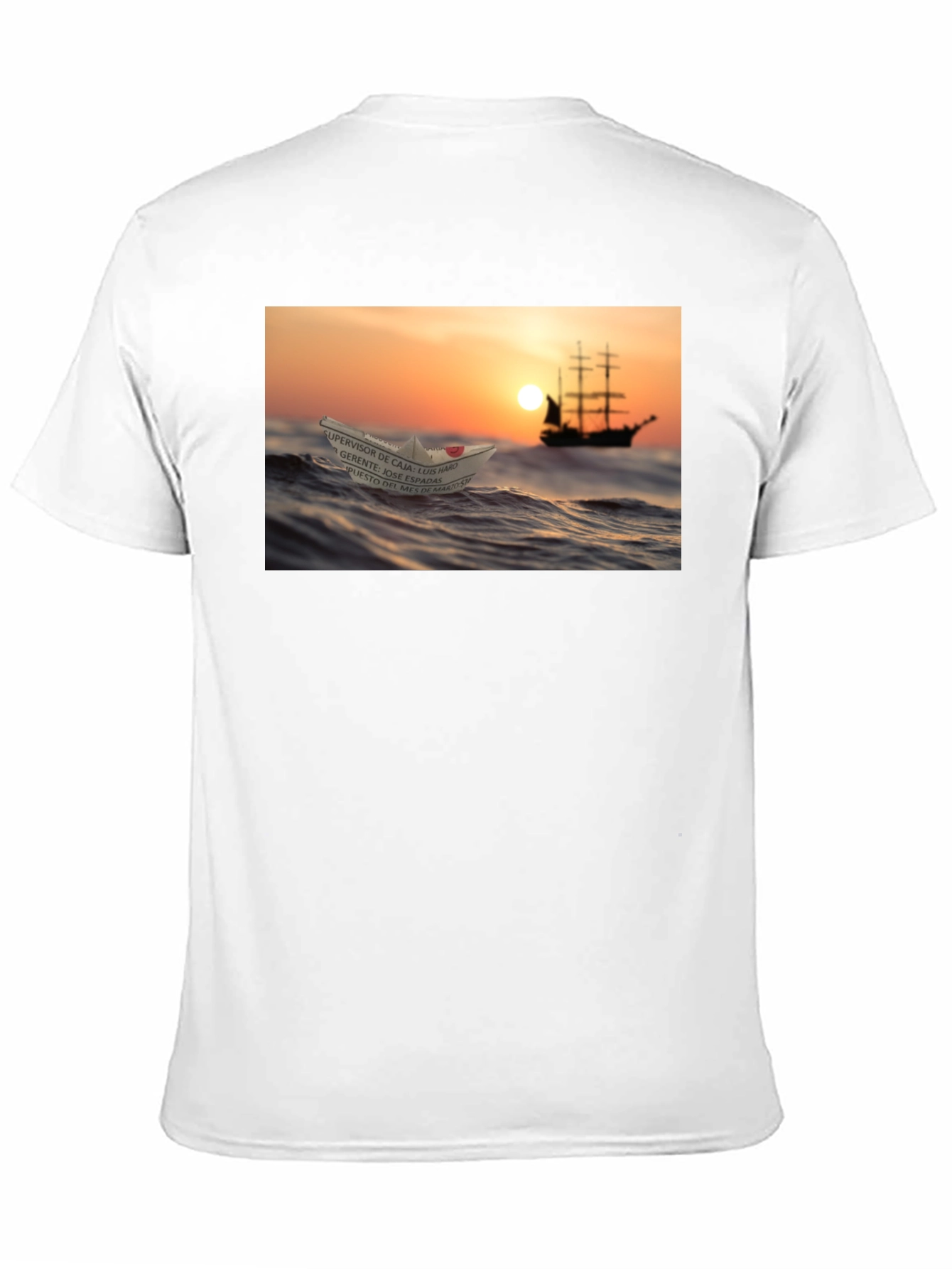 Ocean Dream T-Shirt - Sailboat & Paper Boat Design