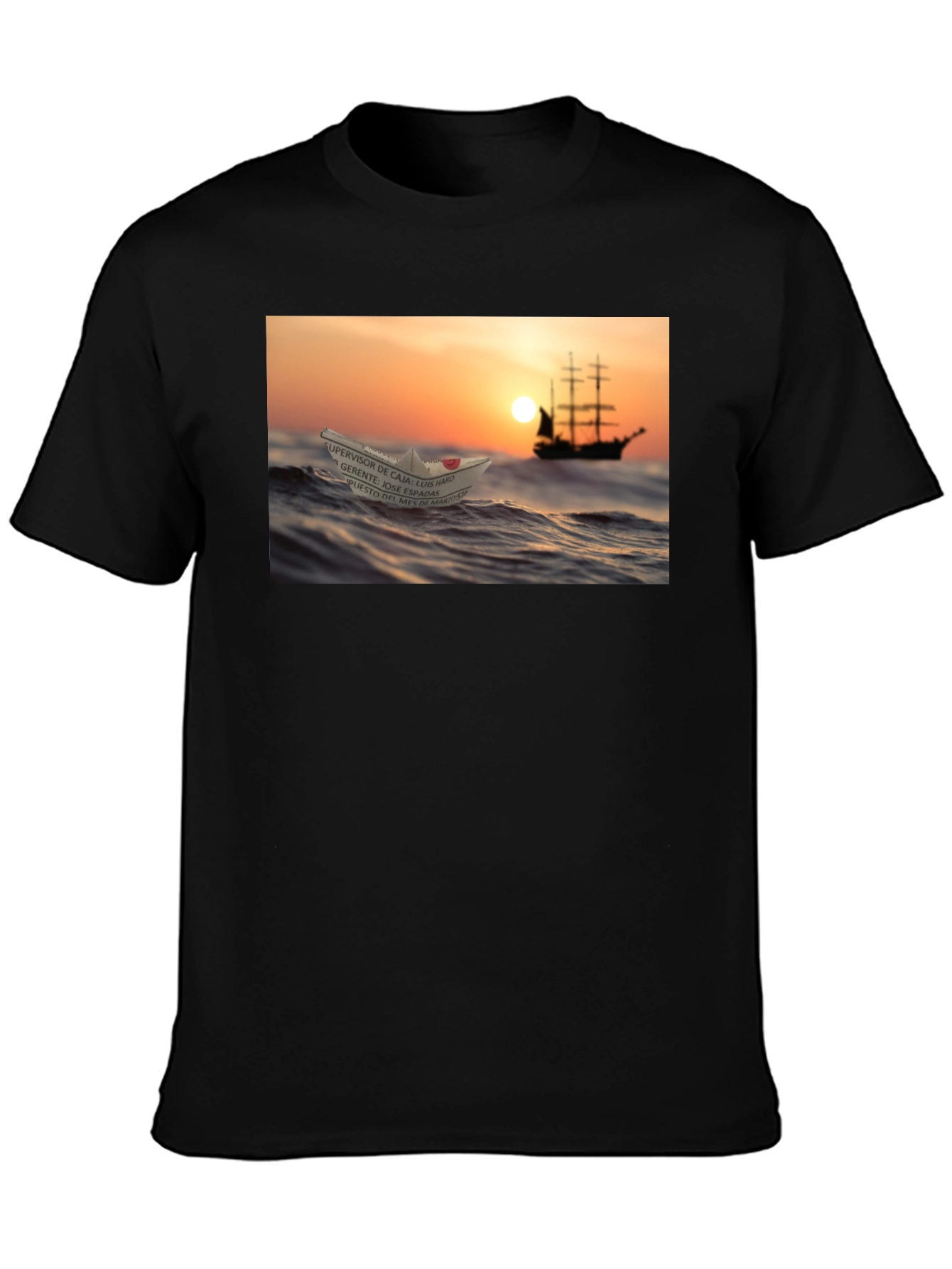 Ocean Dream T-Shirt - Sailboat & Paper Boat Design