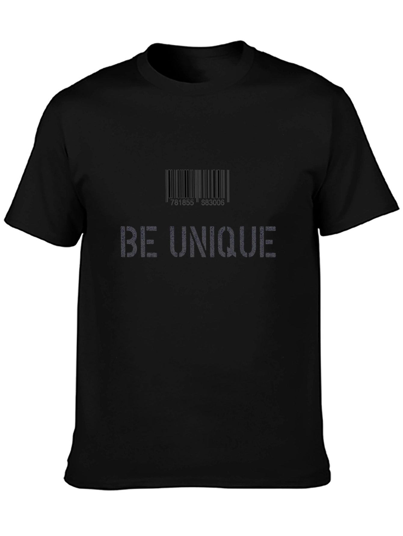 Be Unique Graphic Tee - Black Unisex T-Shirt