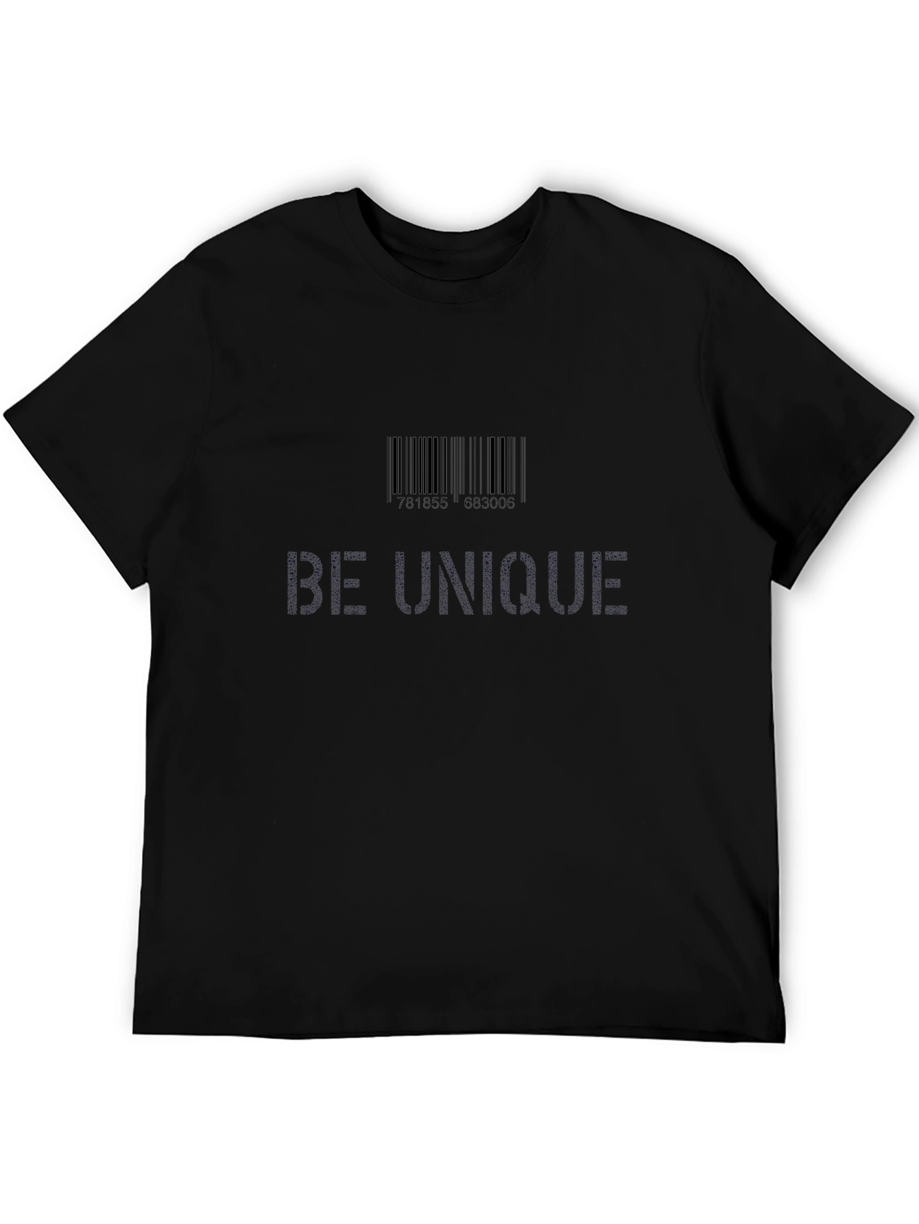 Be Unique Graphic Tee - Black Unisex T-Shirt