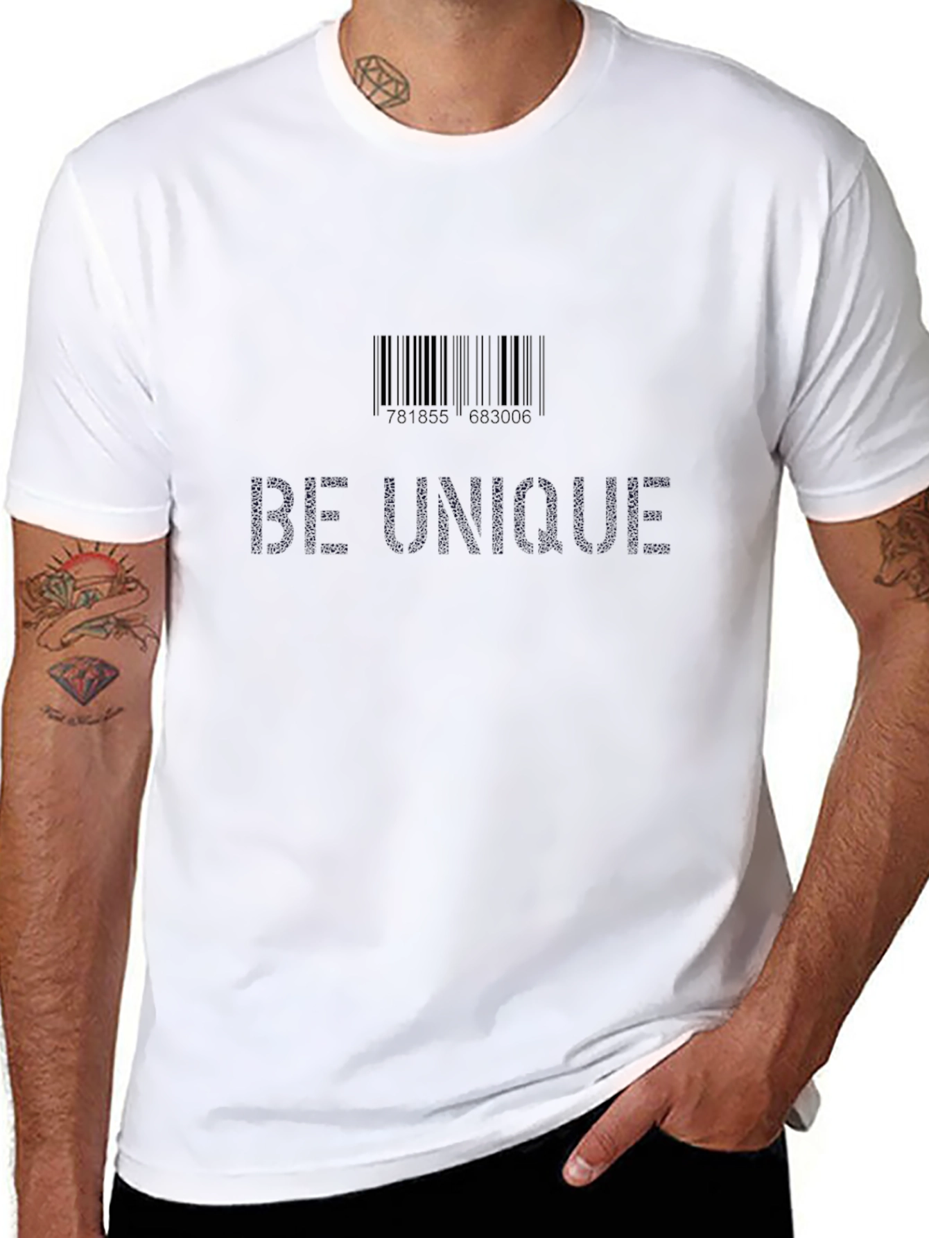 Be Unique Graphic Tee - Black Unisex T-Shirt
