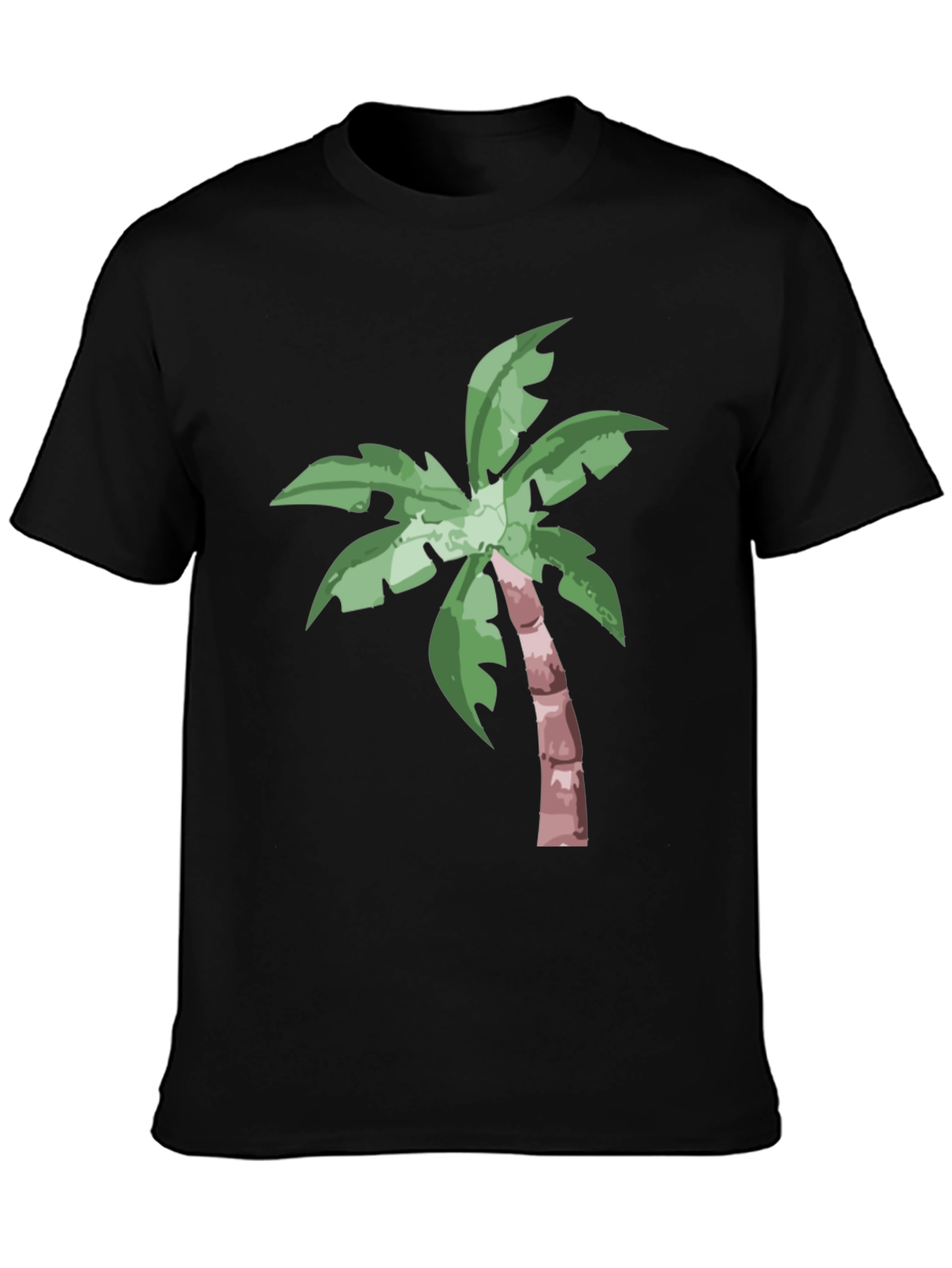 Tropical Palm Tree Graphic Tee - Black