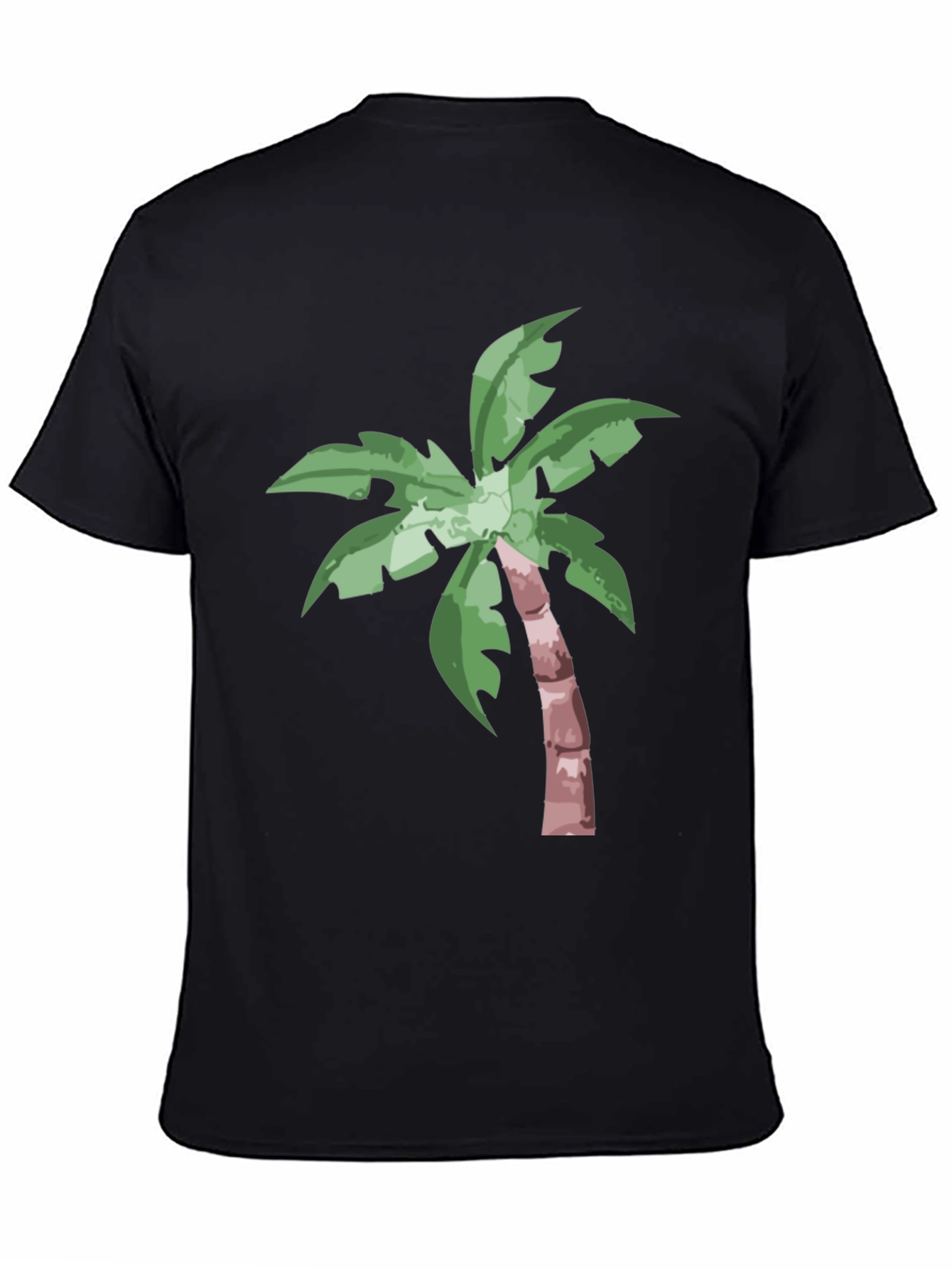 Tropical Palm Tree Graphic Tee - Black