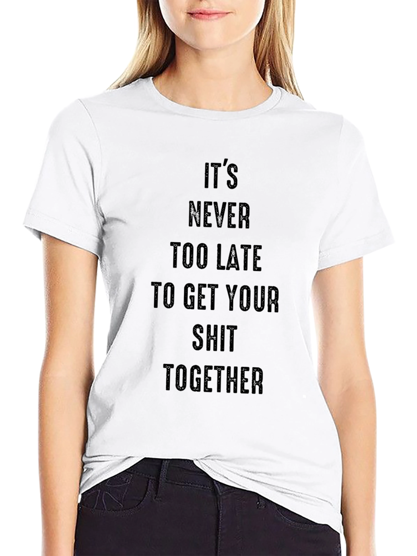 Motivational Black T-Shirt - Get Your Shit Together!