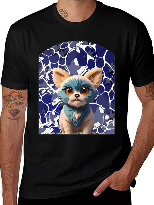 Cute Puppy Graphic Tee - Stylish Black T-Shirt