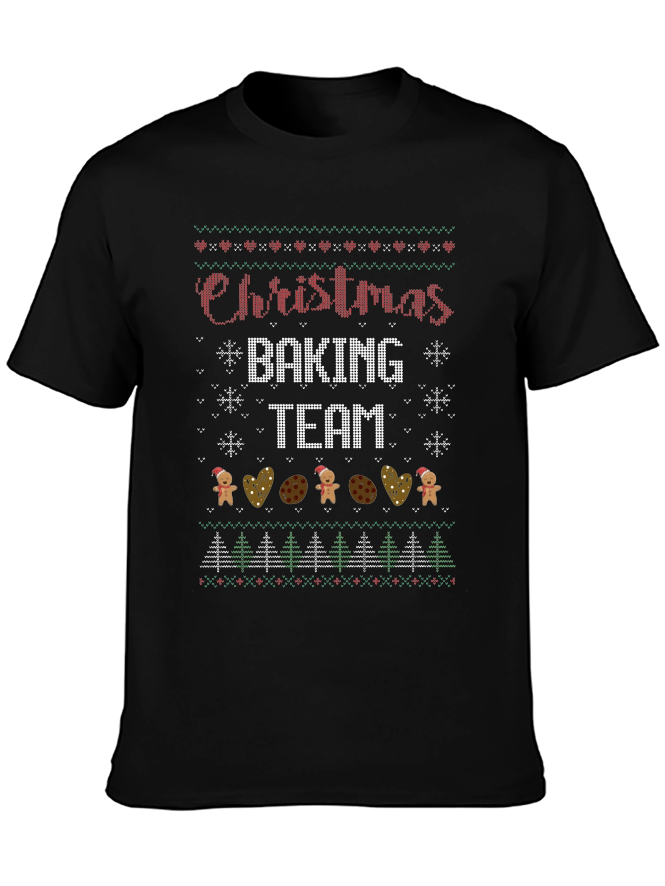 Christmas Baking Team Crew Neck T-Shirt
