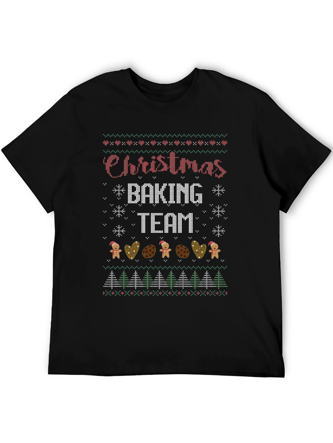 Christmas Baking Team Crew Neck T-Shirt
