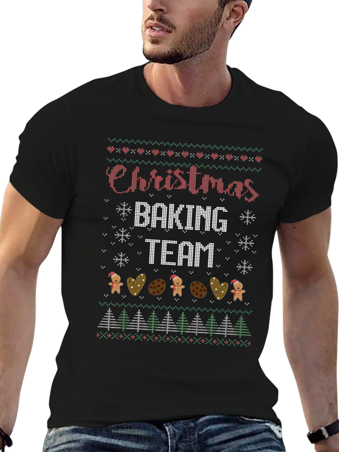 Christmas Baking Team Crew Neck T-Shirt