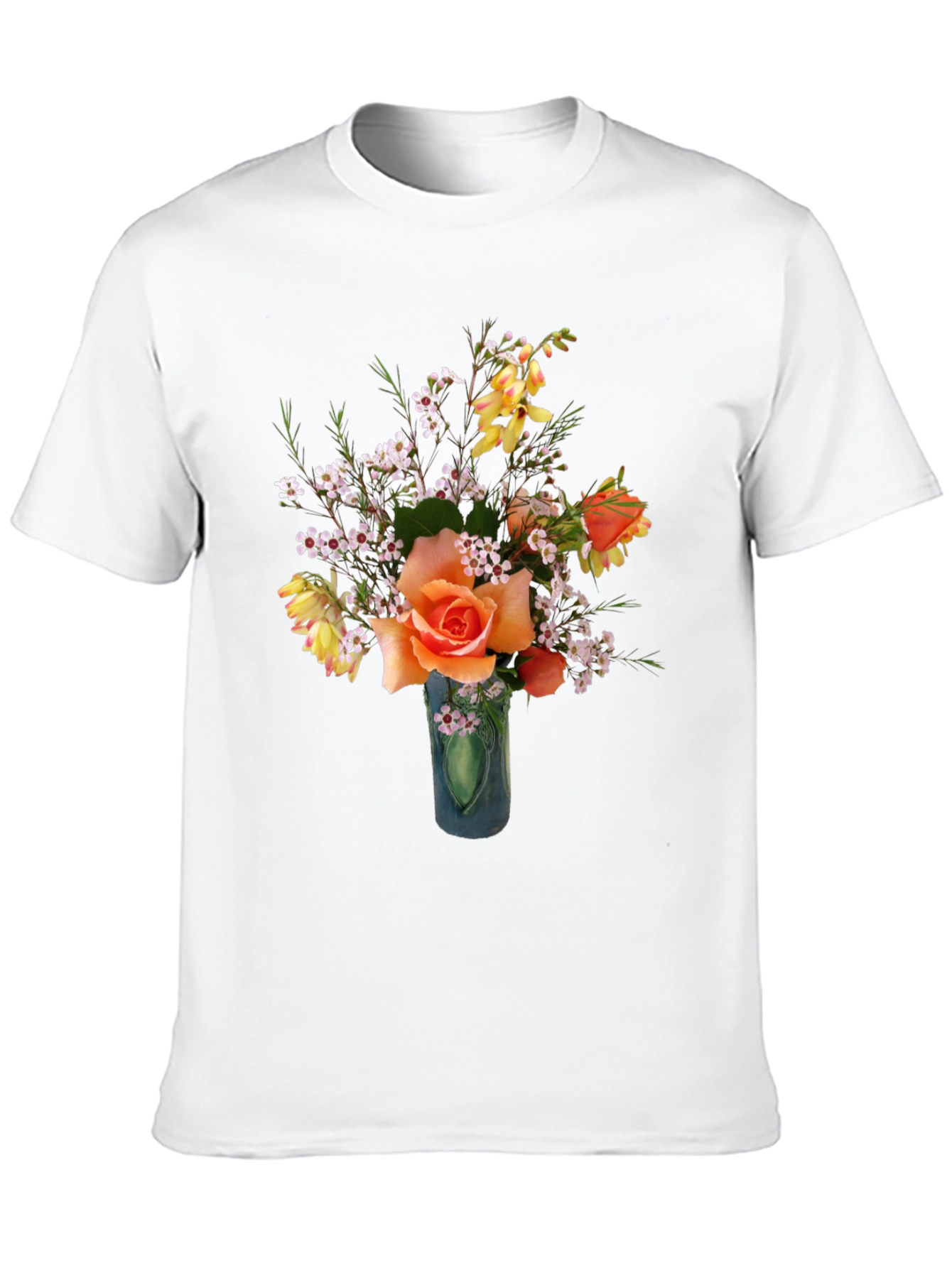 Floral T-Shirt - Rose Bouquet Graphic Tee