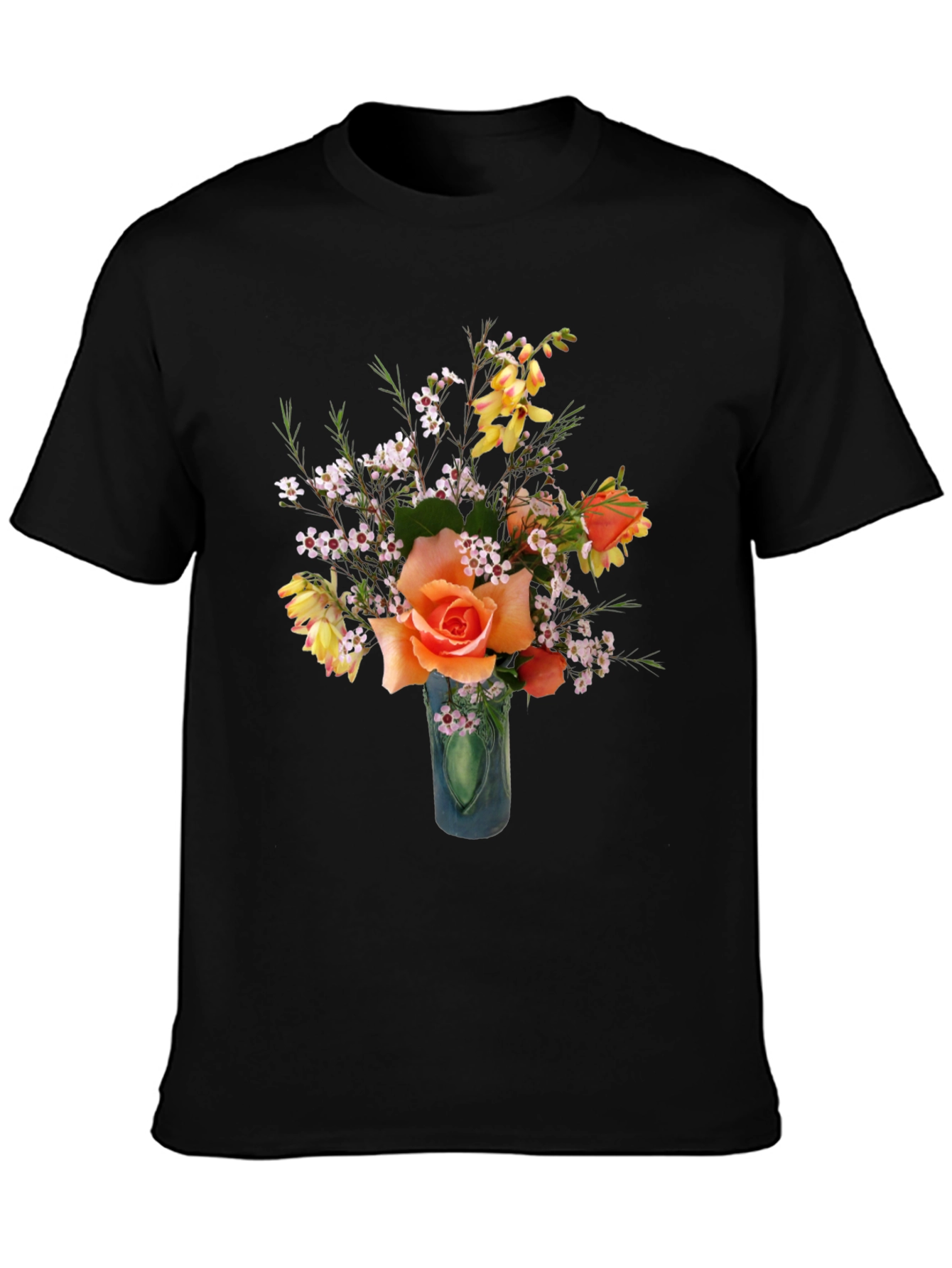 Floral T-Shirt - Rose Bouquet Graphic Tee