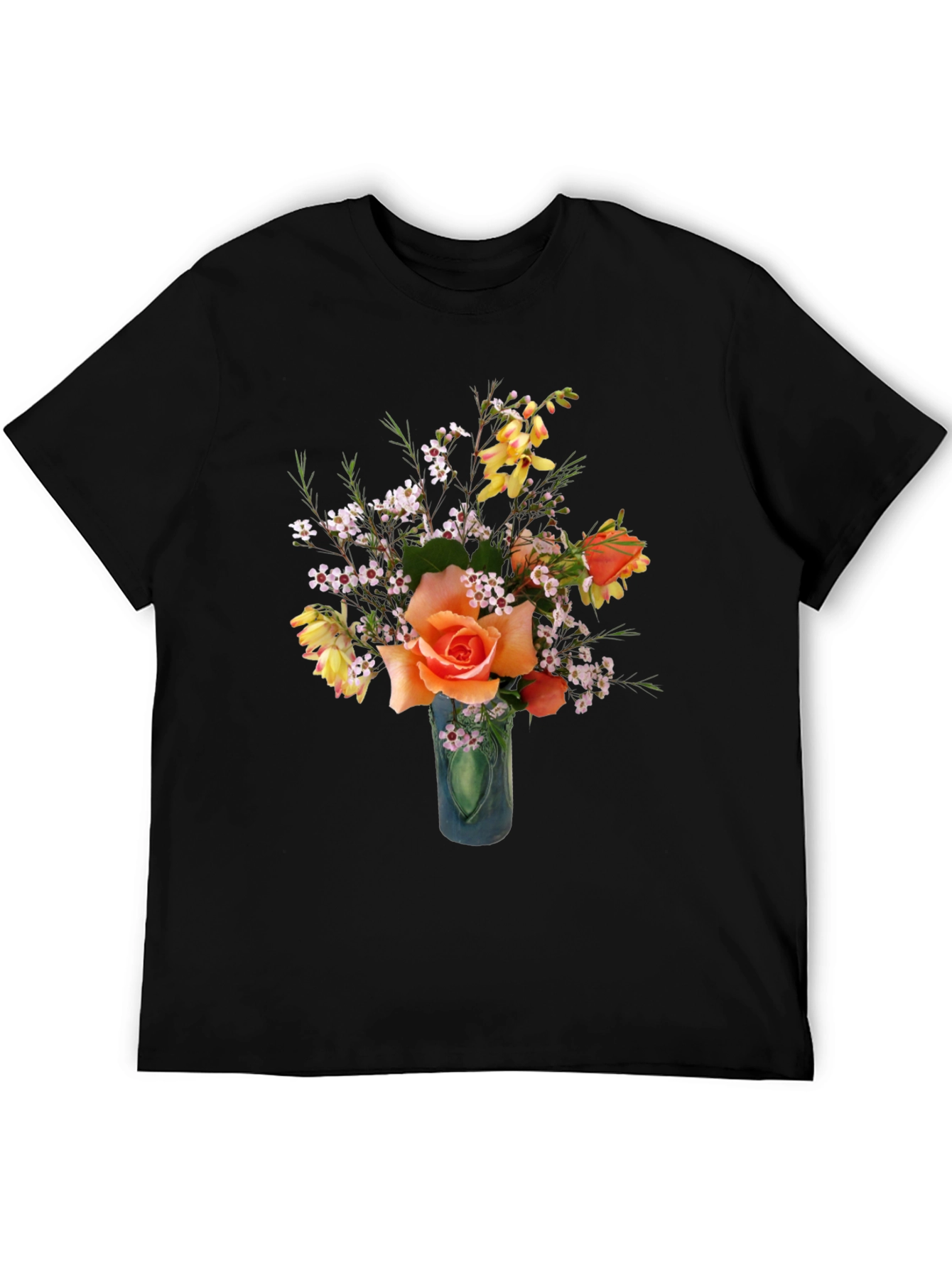 Floral T-Shirt - Rose Bouquet Graphic Tee