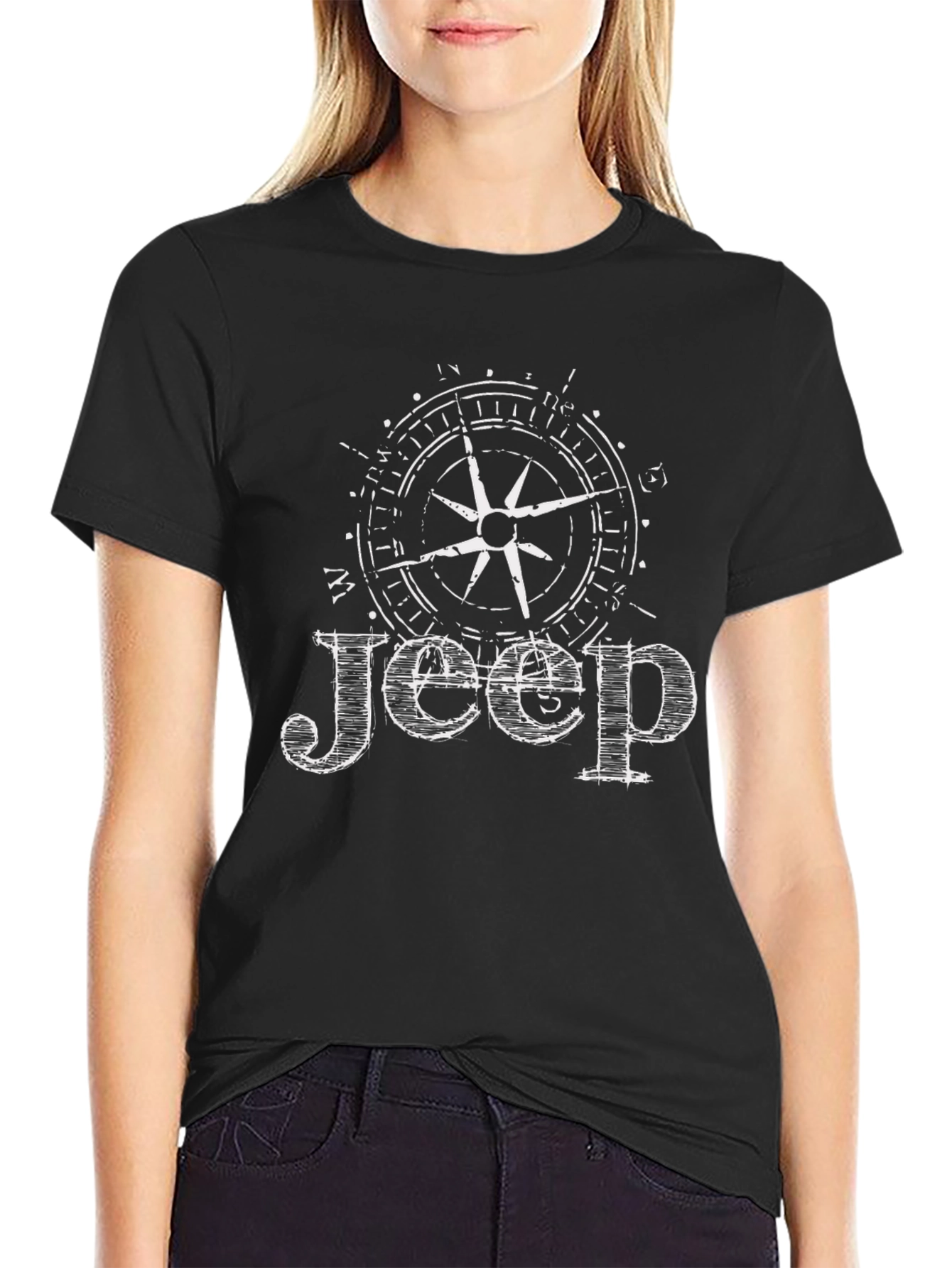 Jeep Compass Graphic Black T-Shirt