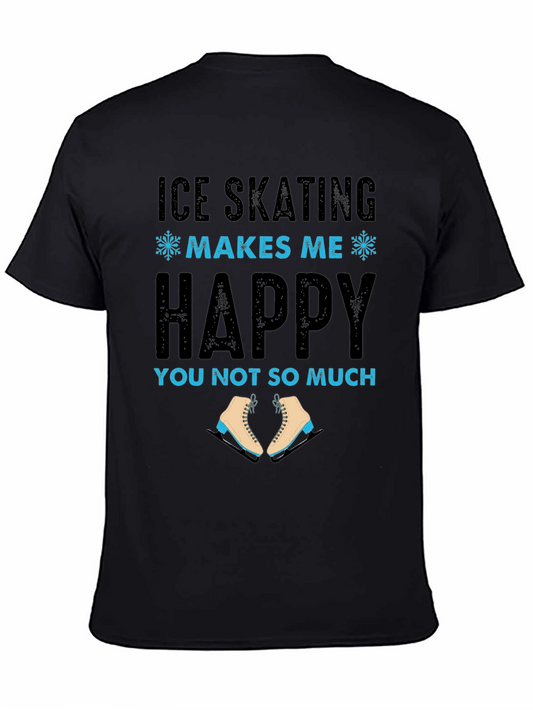 Ice Skating Makes Me Happy Tee