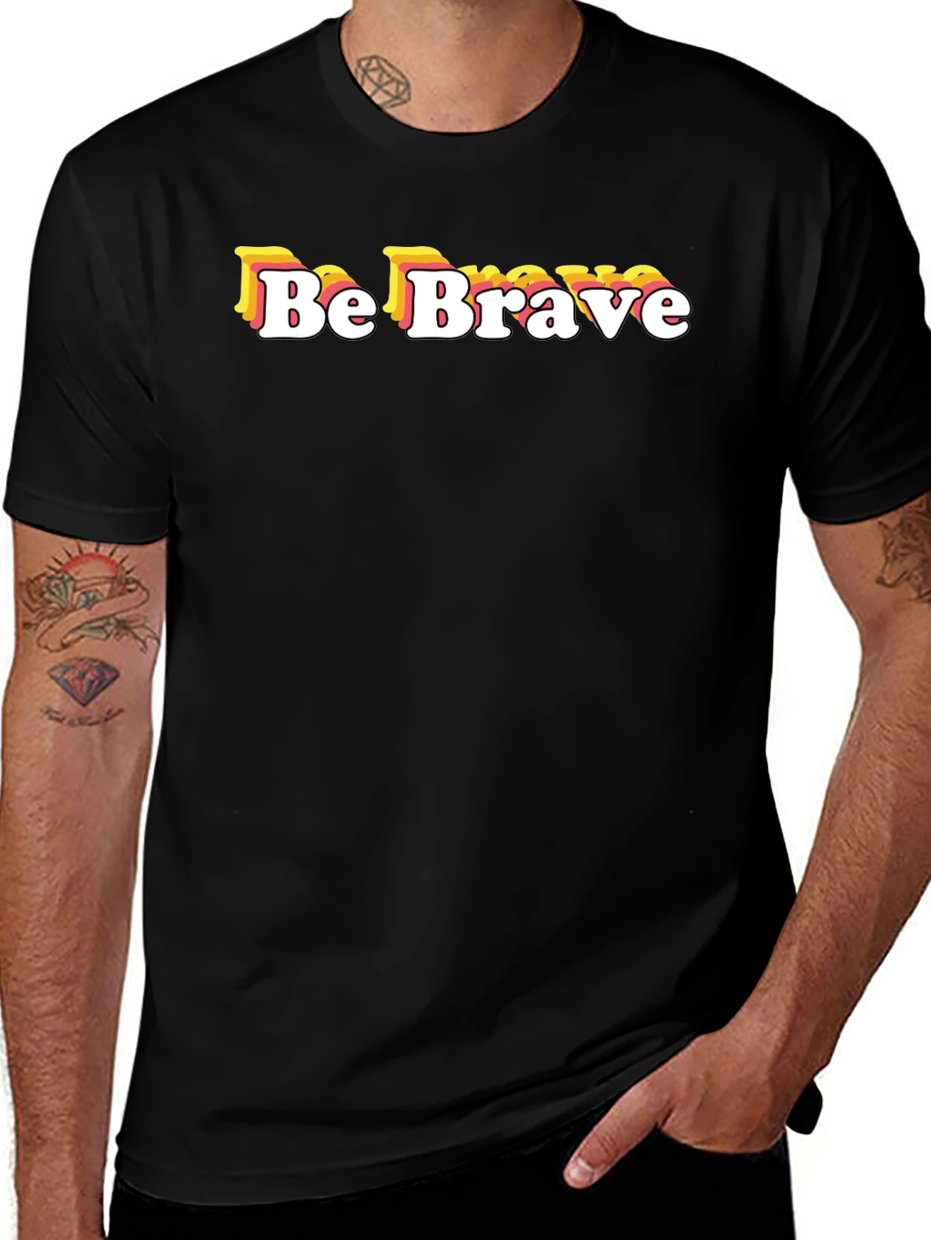 Be Brave Graphic Tee - Retro Style